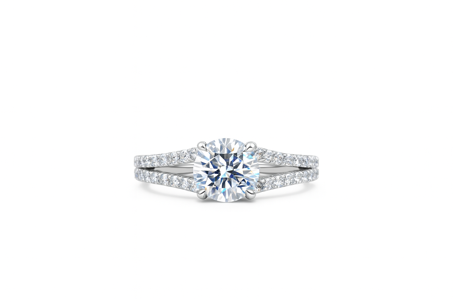 ROUND SPLIT SHANK ENGAGEMENT RING