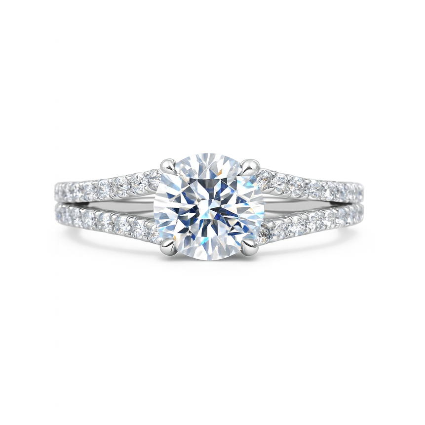 ROUND SPLIT SHANK ENGAGEMENT RING