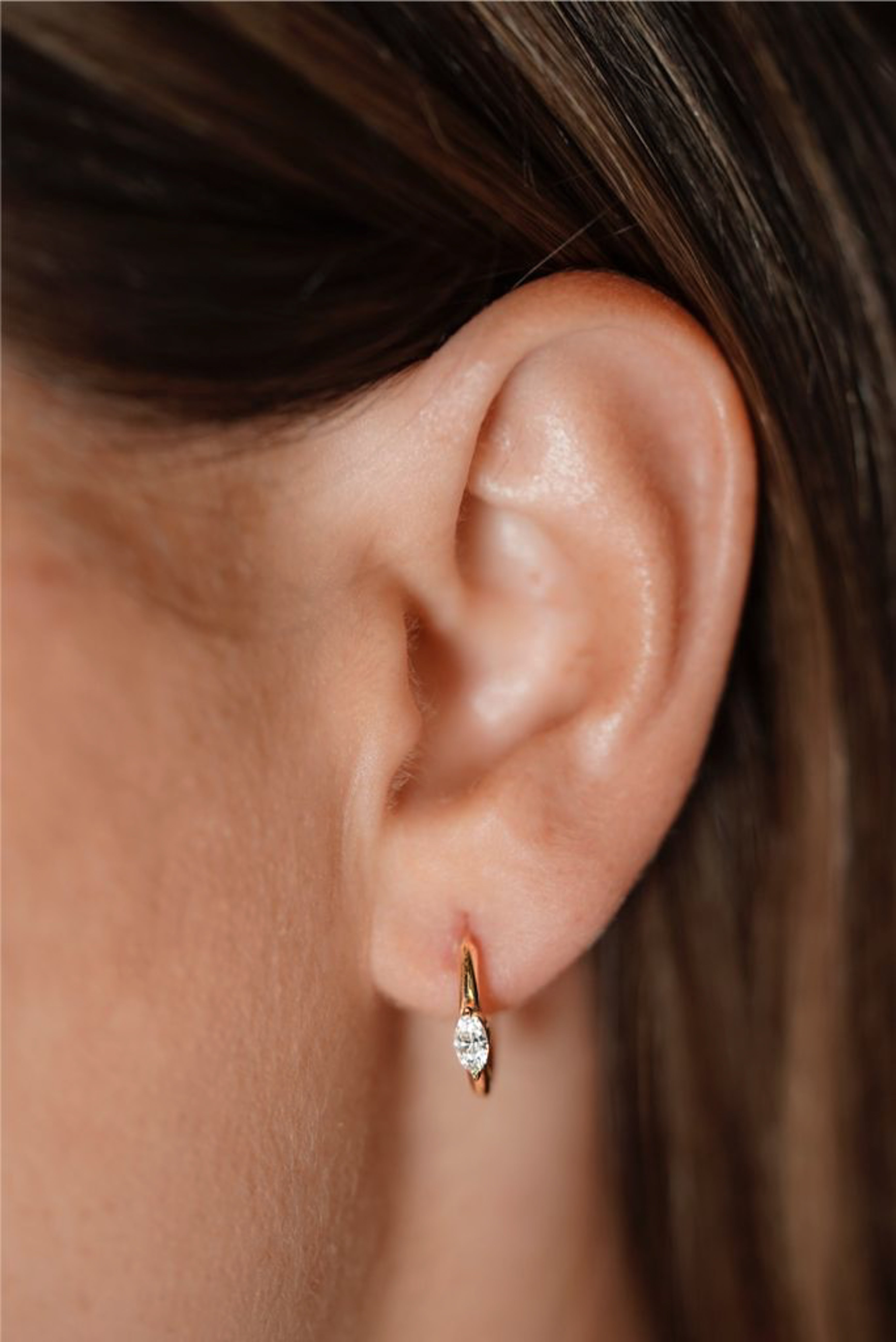 MARQUISE HOOP EARRINGS