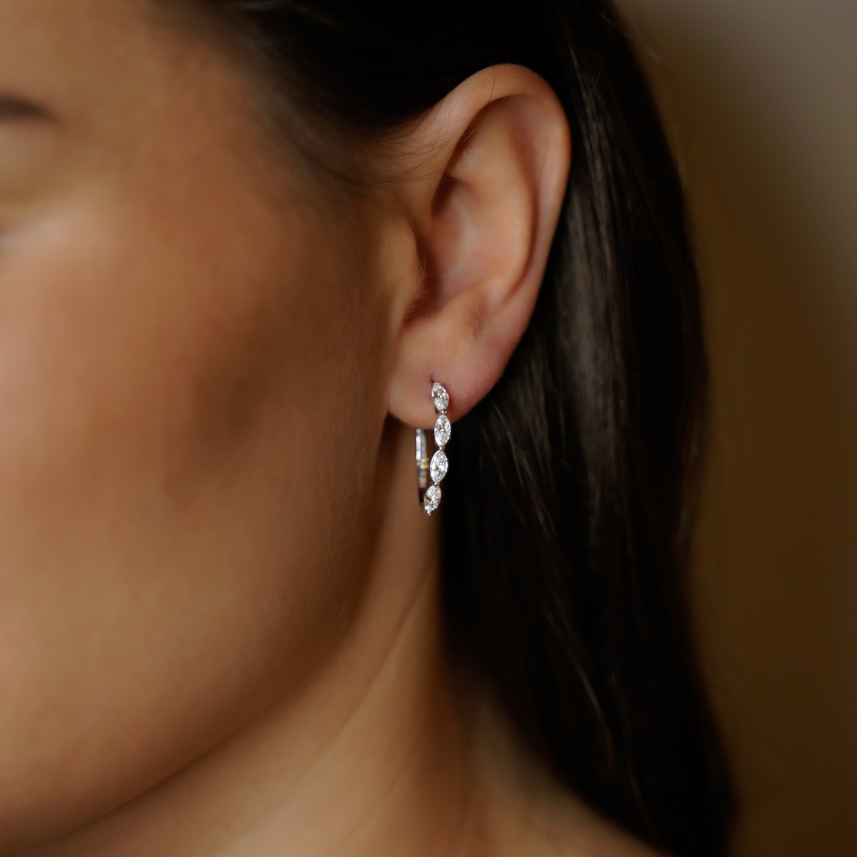 DROP HOOP EARRINGS