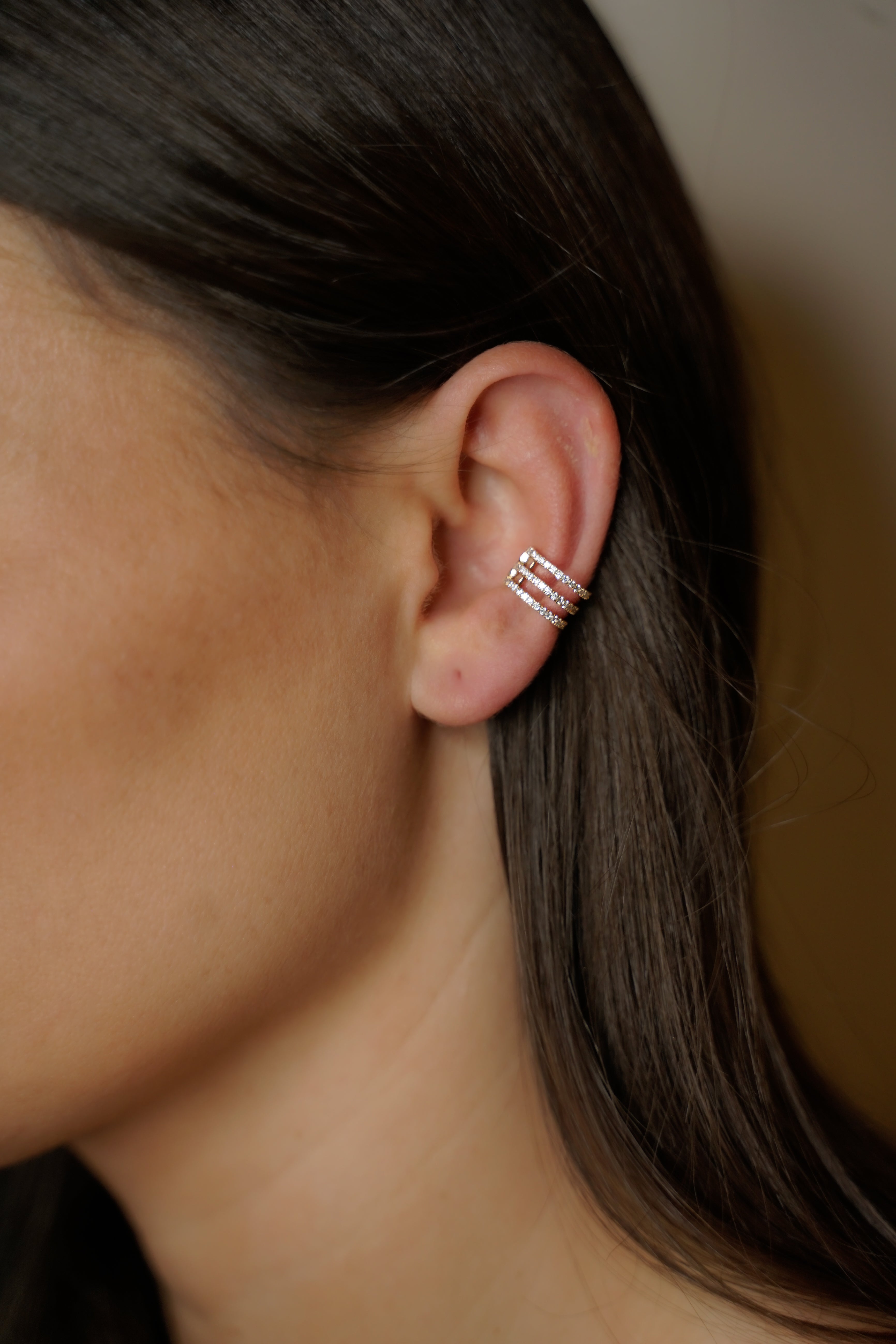EARCUFF TRIPLE ROW ROSÈ