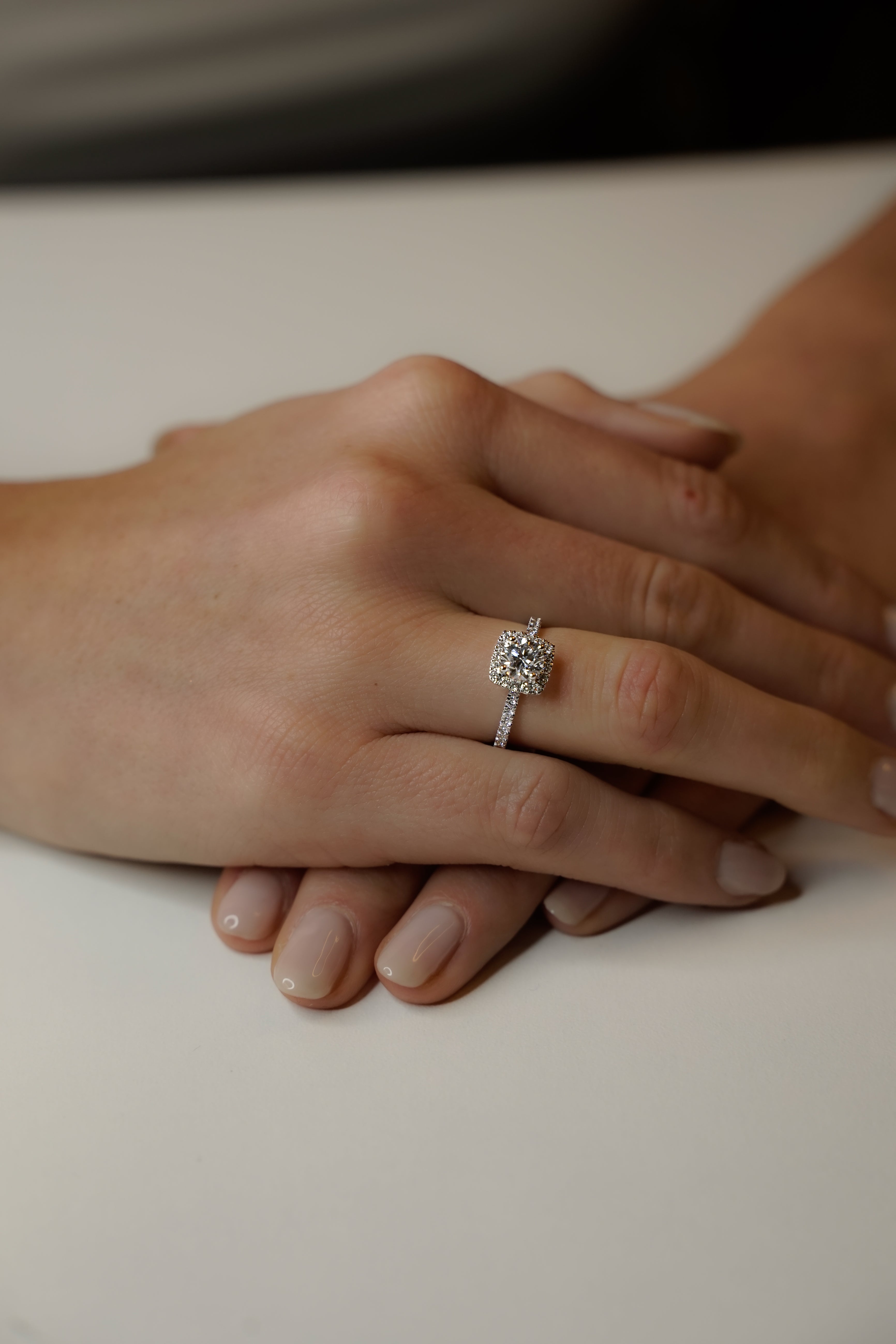 HALO ROUND ENGAGEMENT RING