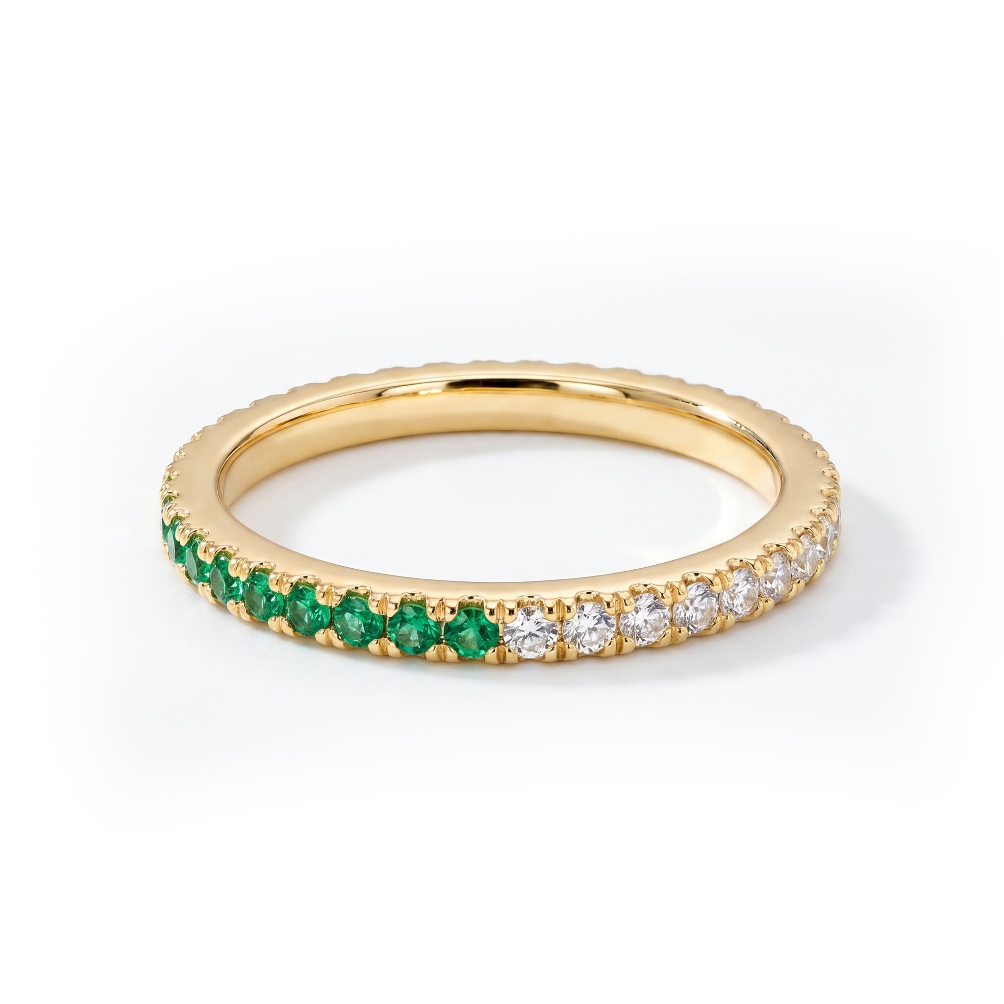 UNDECIDED PETIT GREEN ETERNITY RING