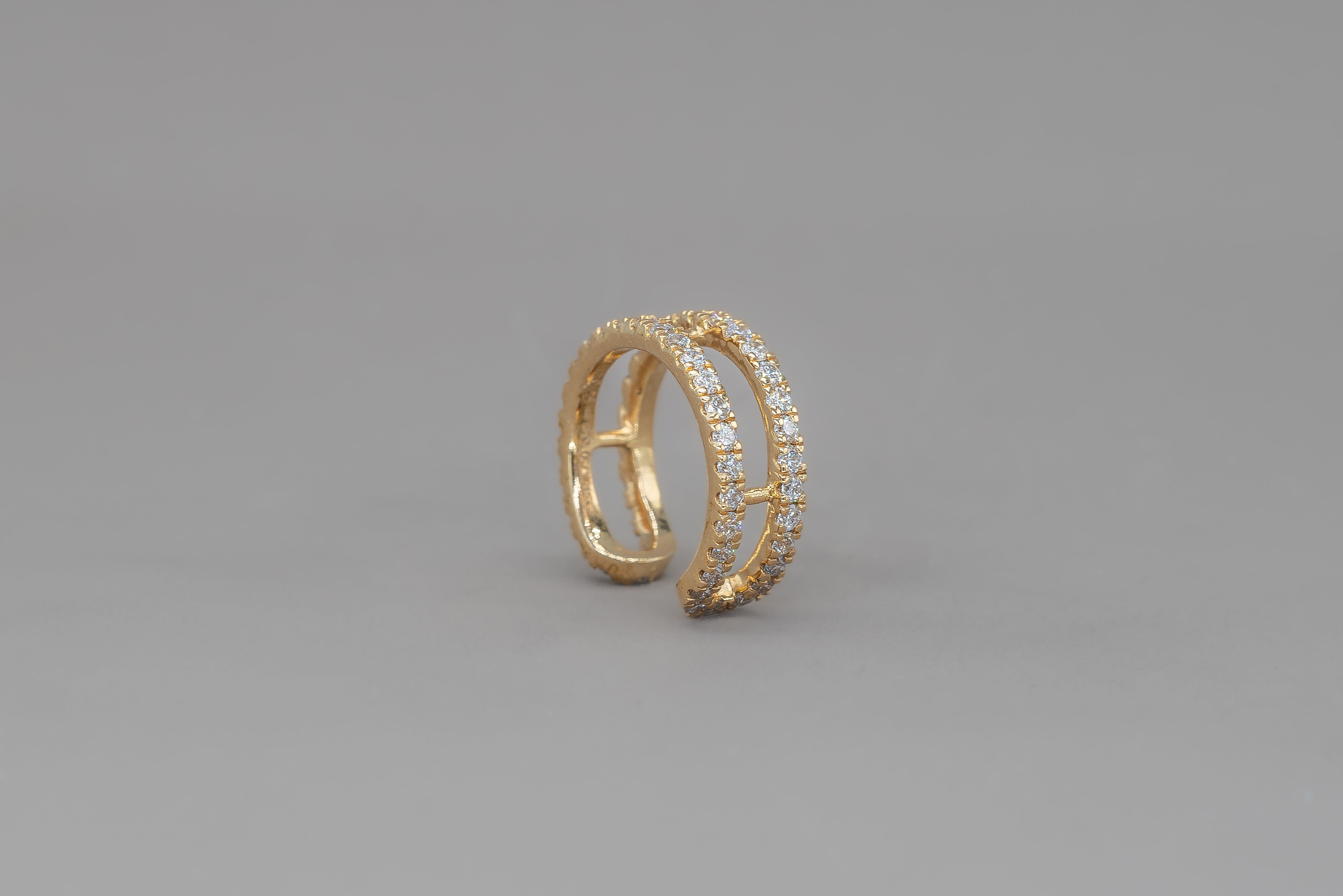 DOUBLE ROW EARCUFF GOLD