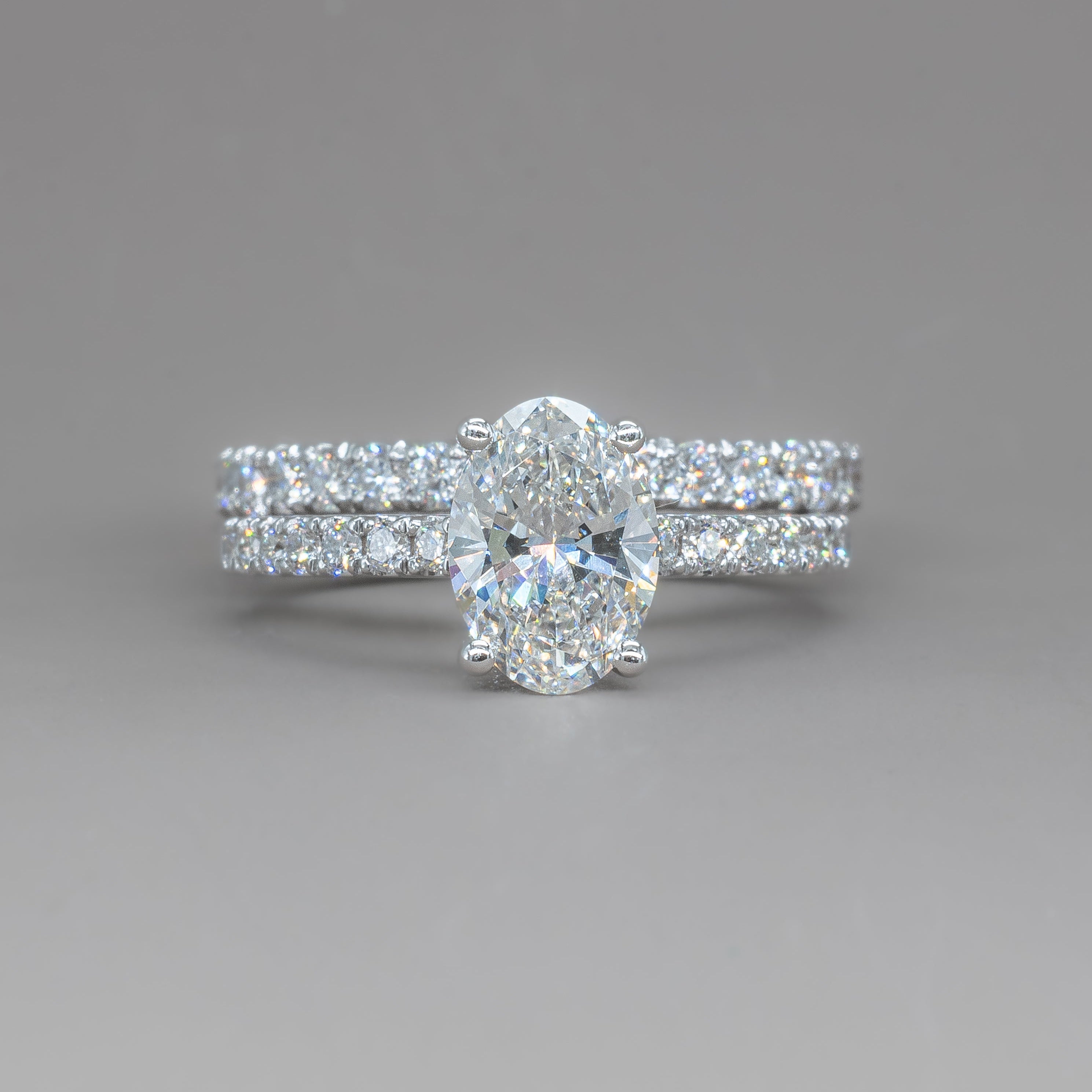 OVAL PAVÈ ENGAGEMENT RING