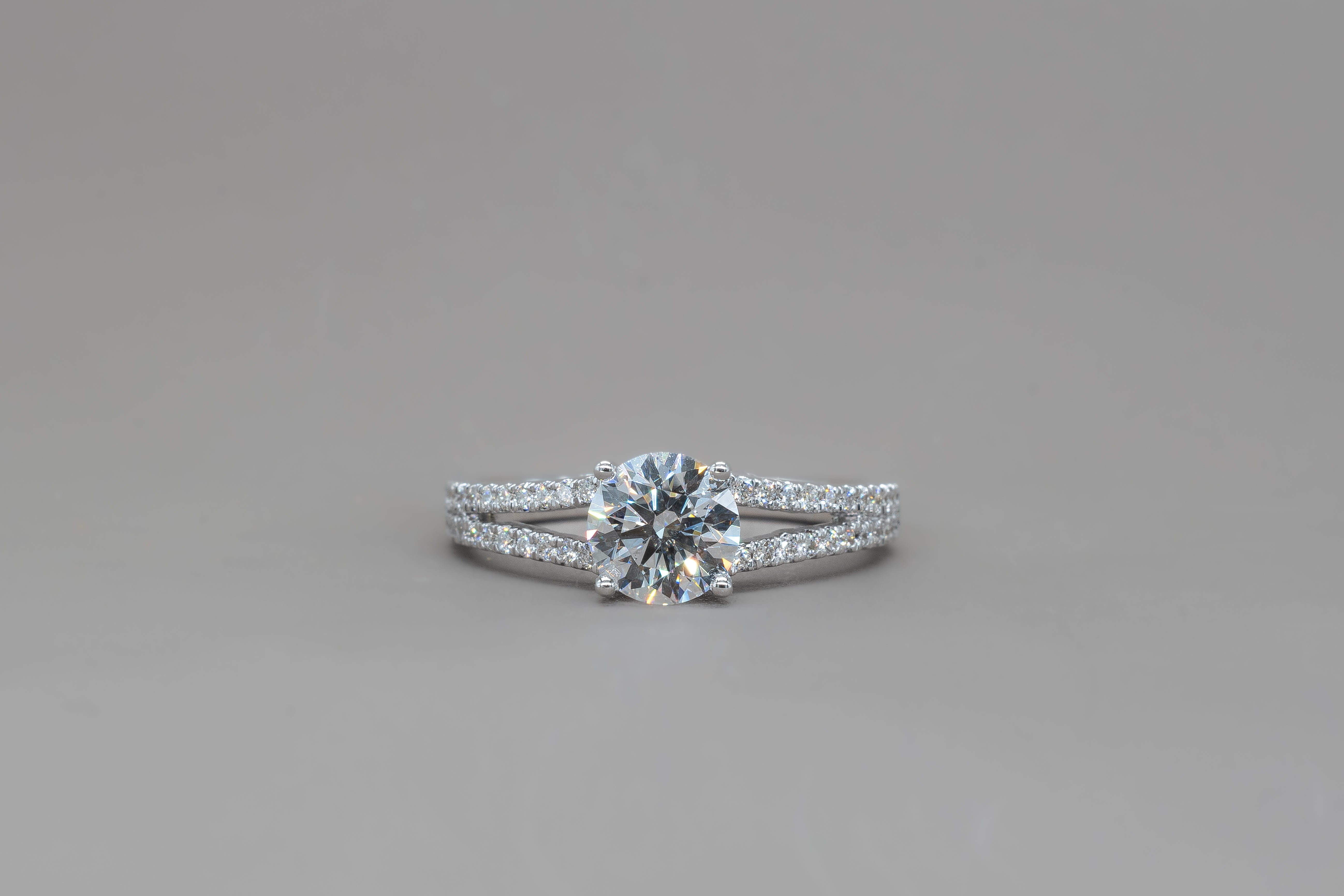 ROUND DOUBLE ENGAGEMENT RING