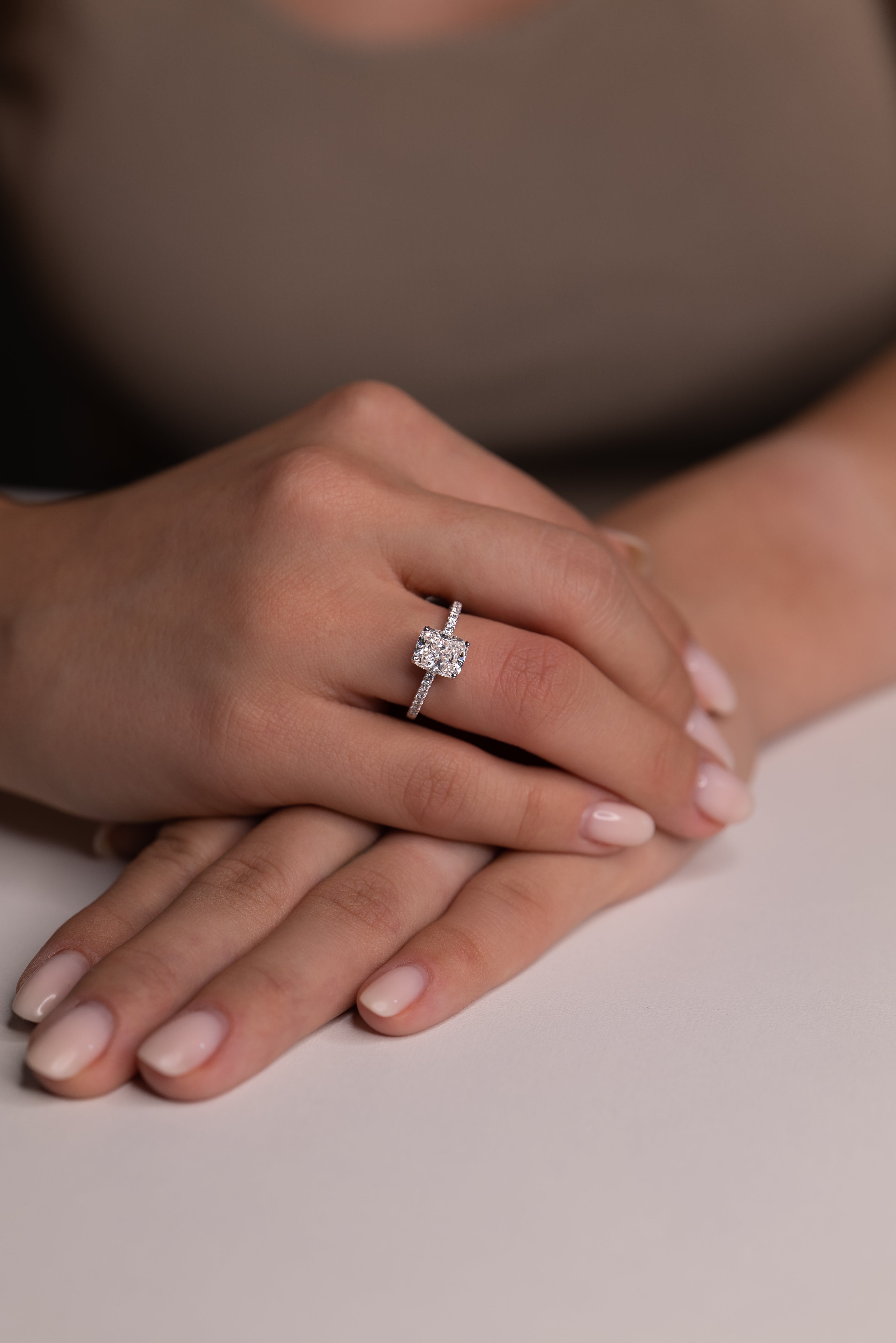 CUSHION ENGAGEMENT RING