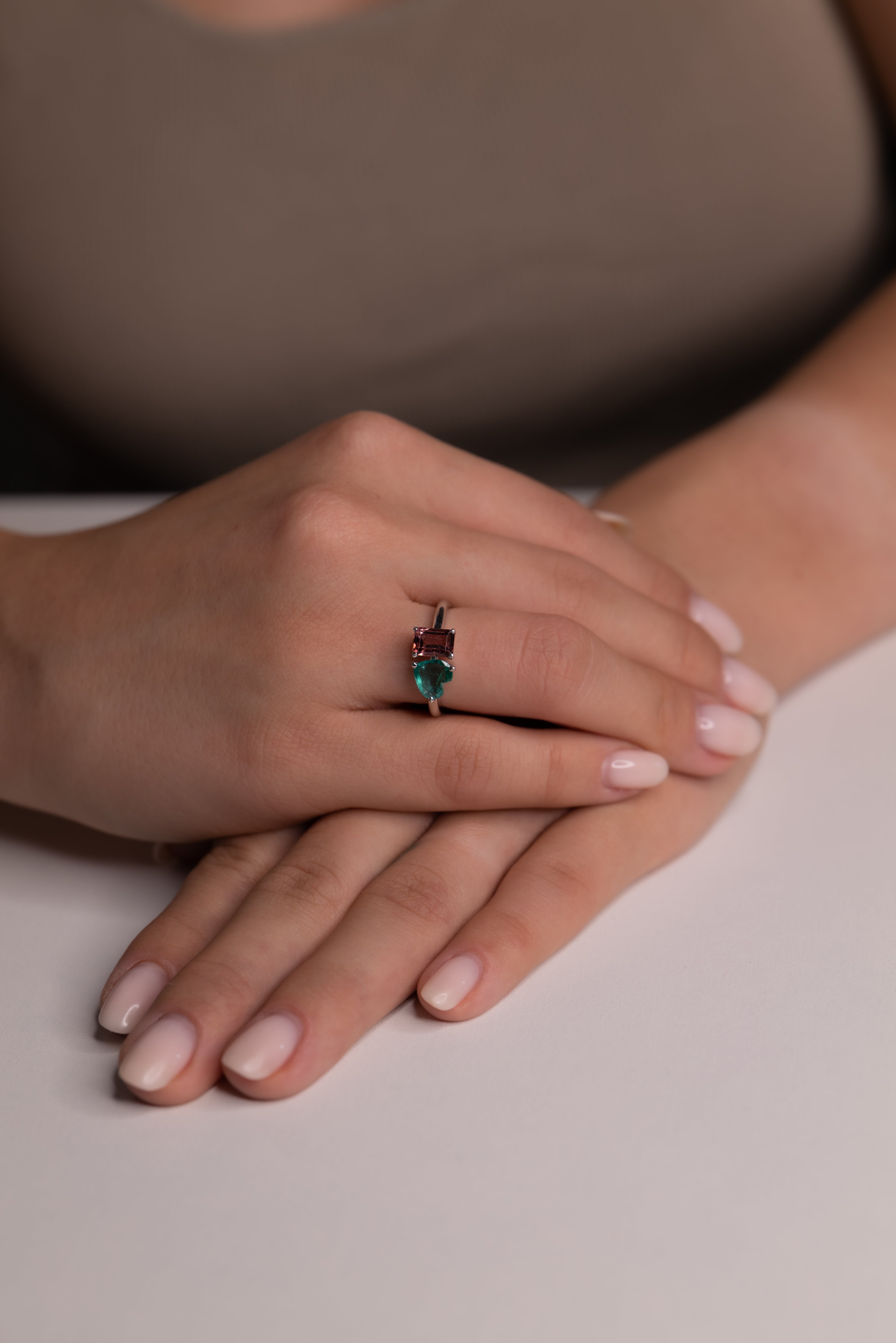 SAPPHIRE & HEART RING