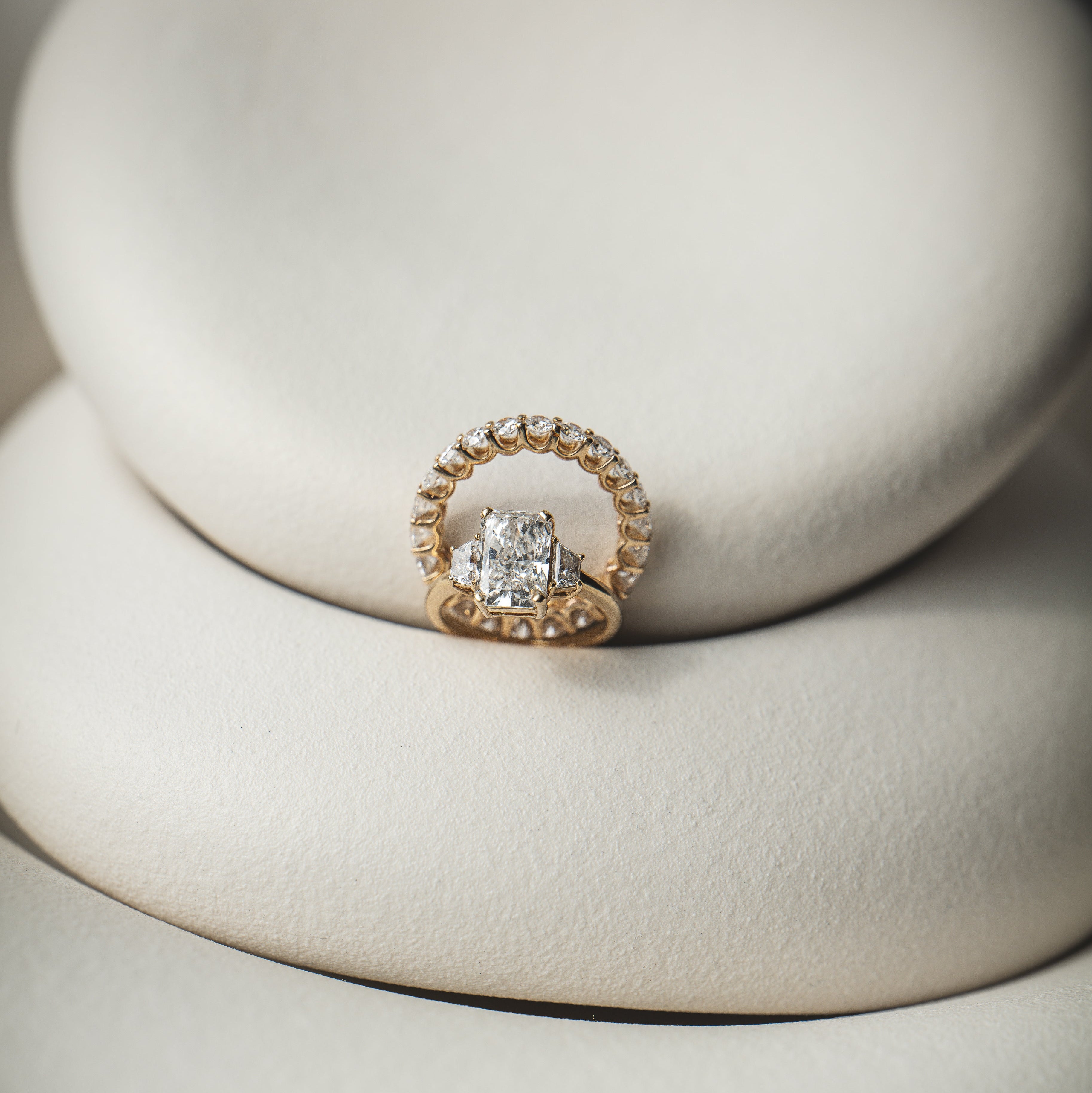 TRIO RADIANT ENGAGEMENT RING
