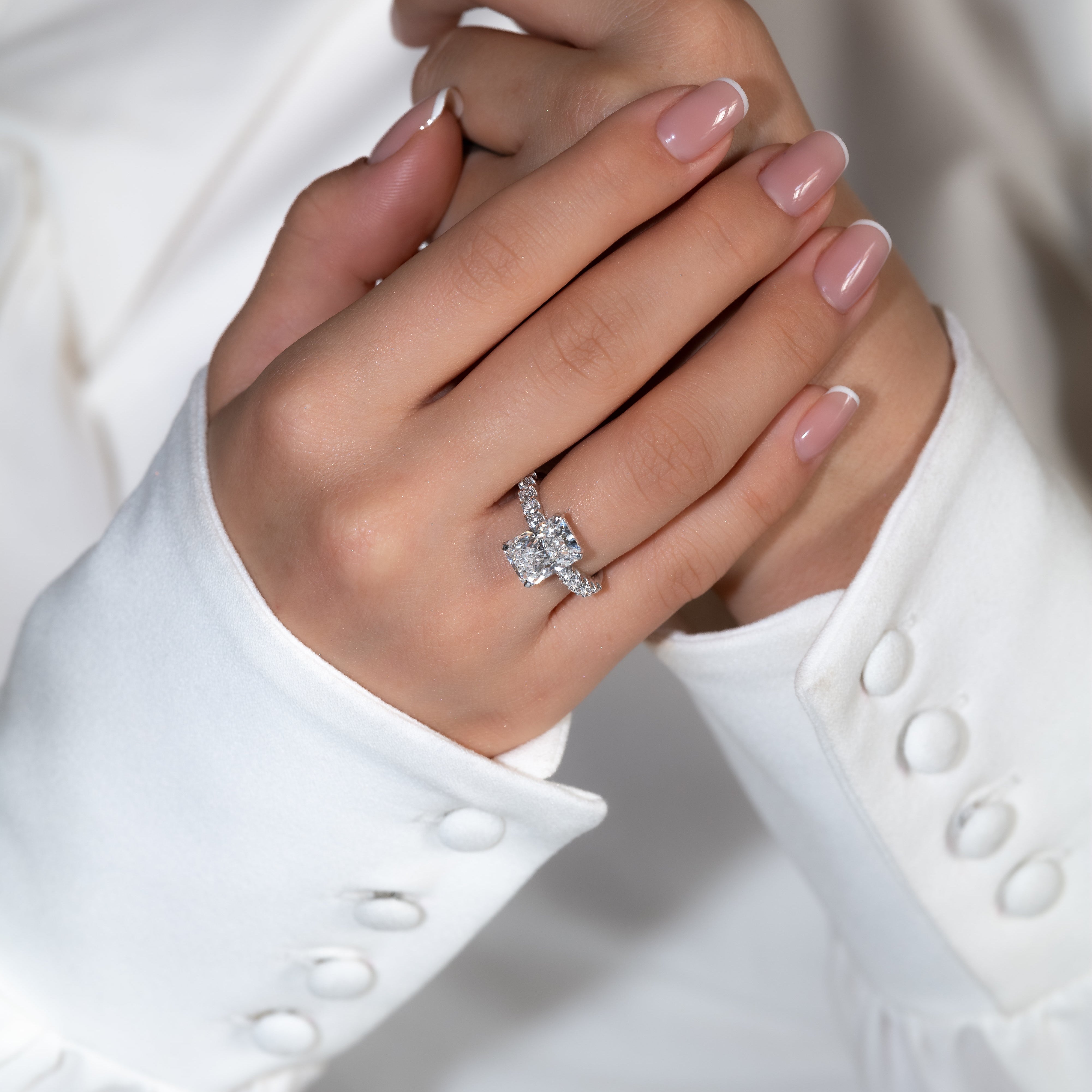 RADIANT BIG PAVÈ ENGAGEMENT RING