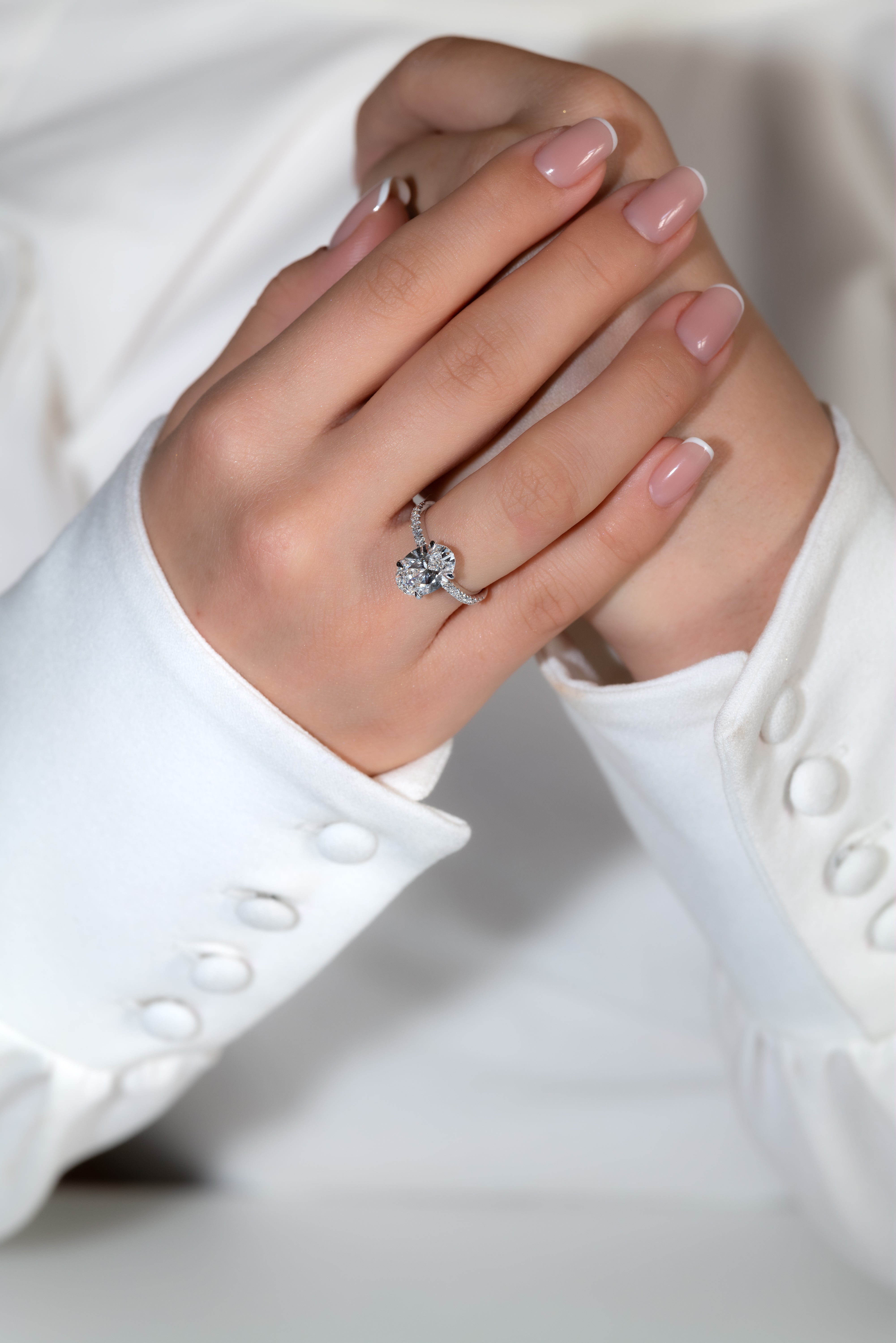 OVAL PAVÈ ENGAGEMENT RING