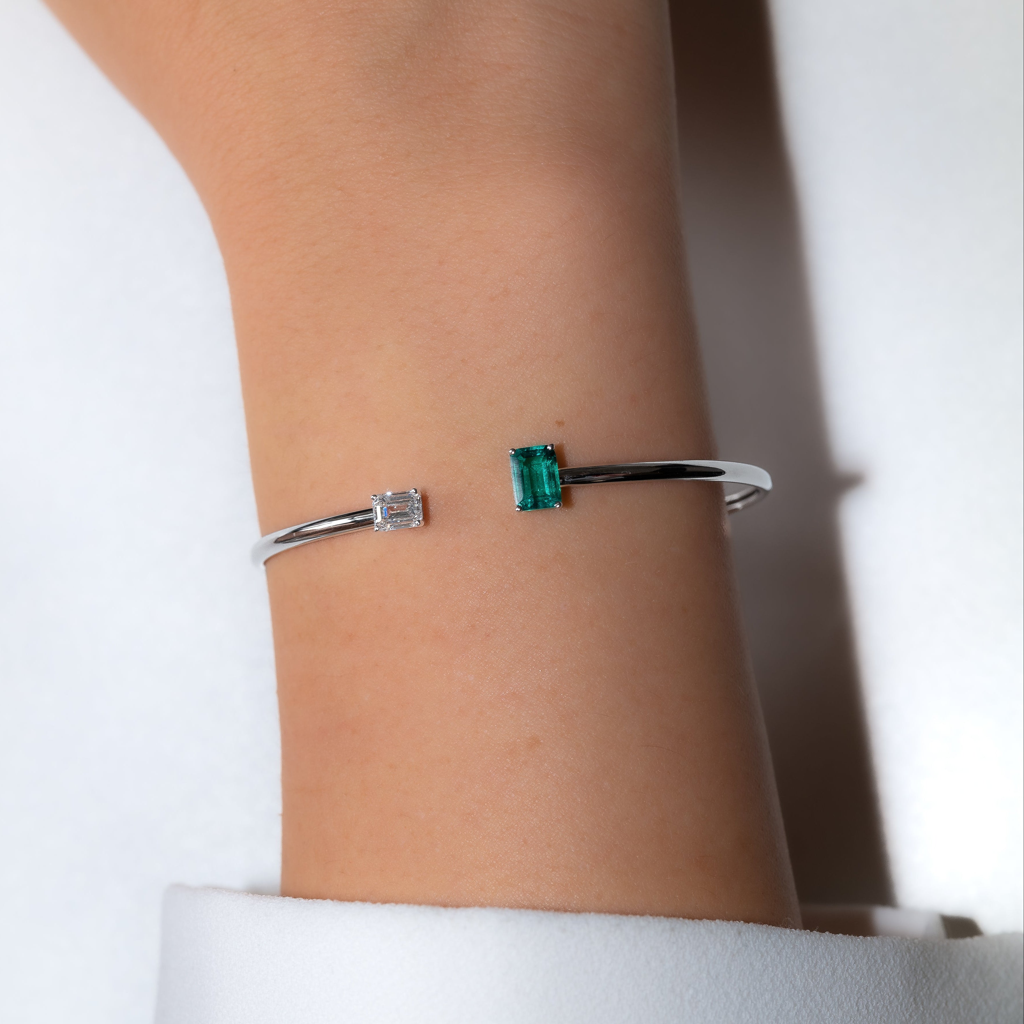 Emerald Bangle Bracelet