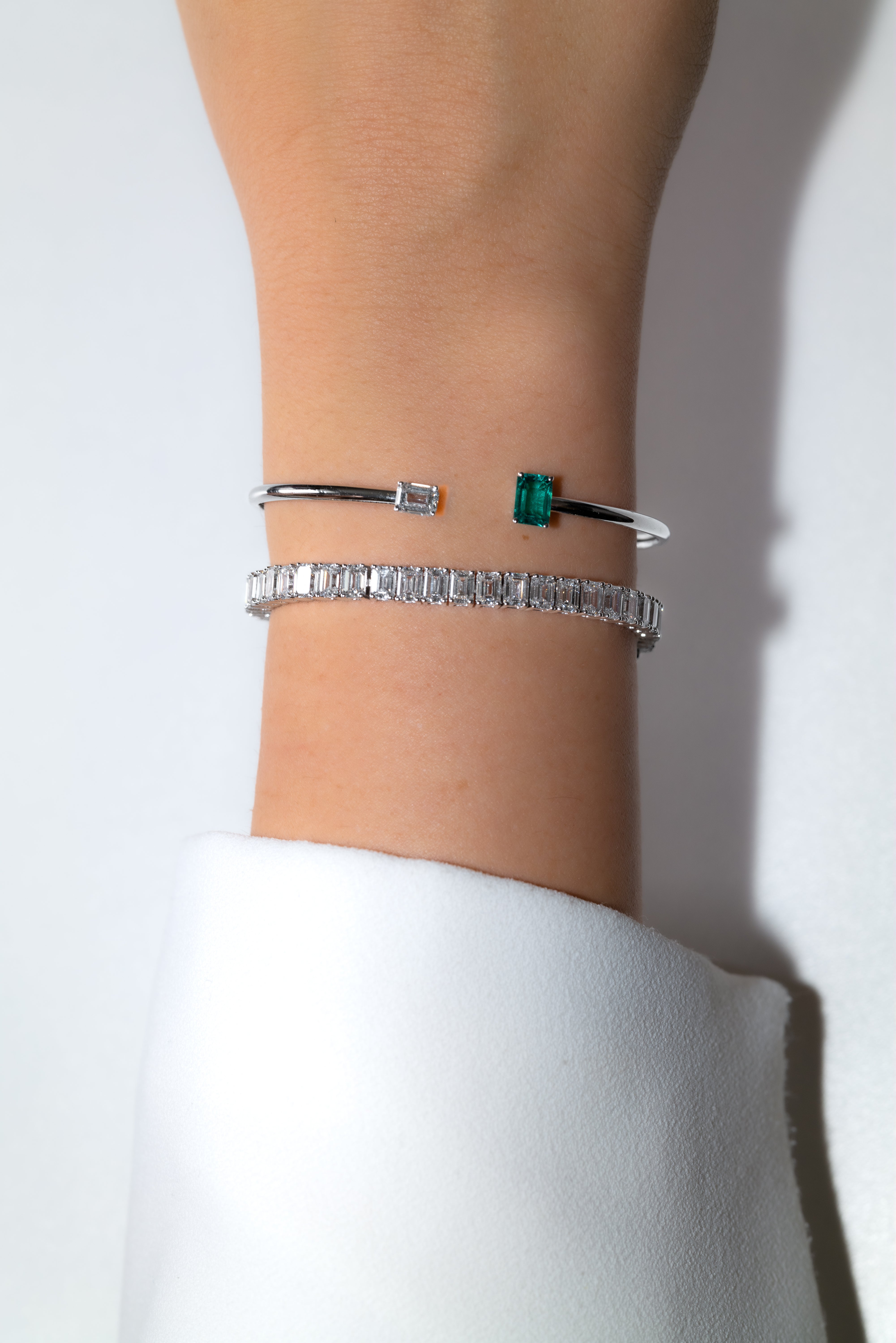 Emerald Bangle Bracelet