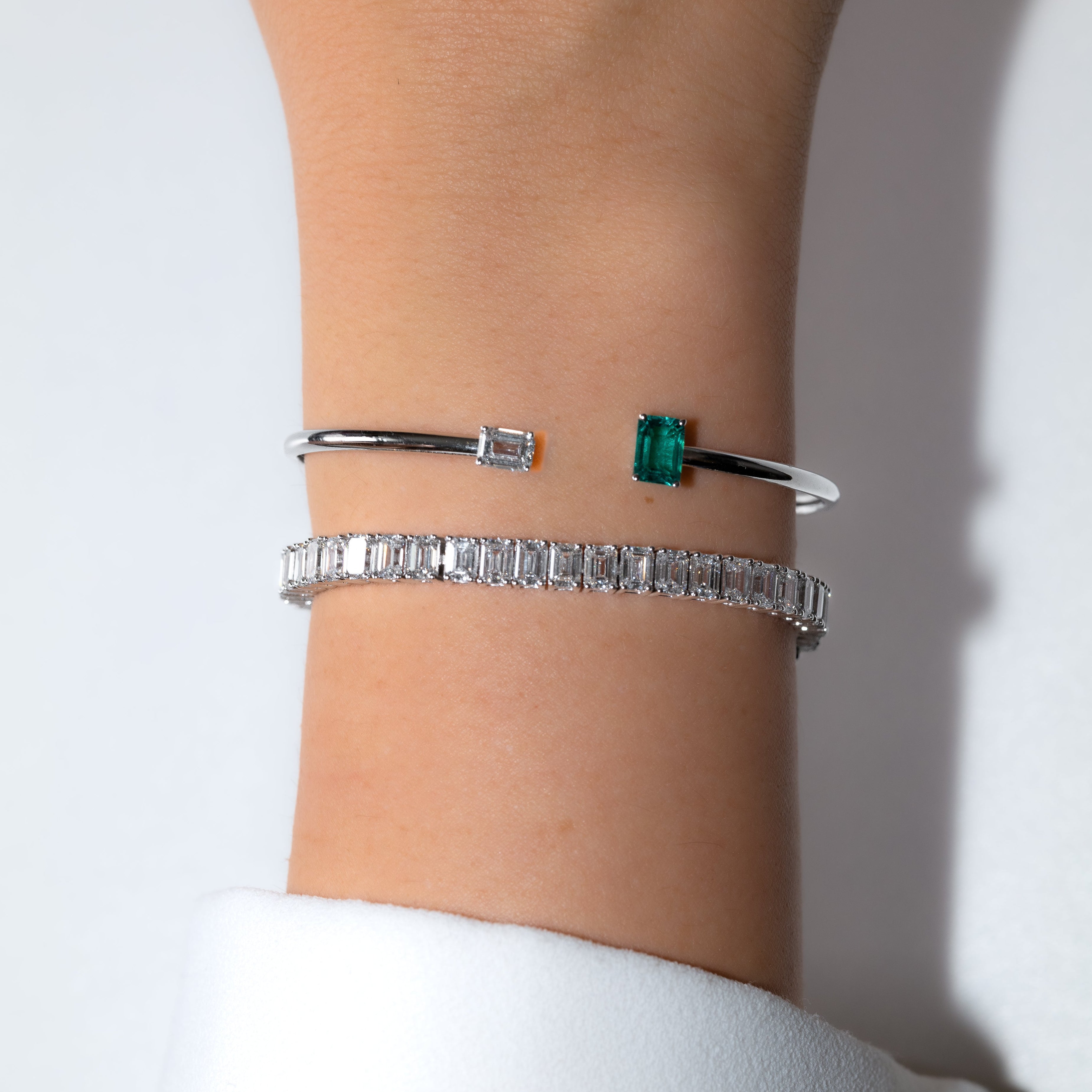 Emerald Bangle Bracelet