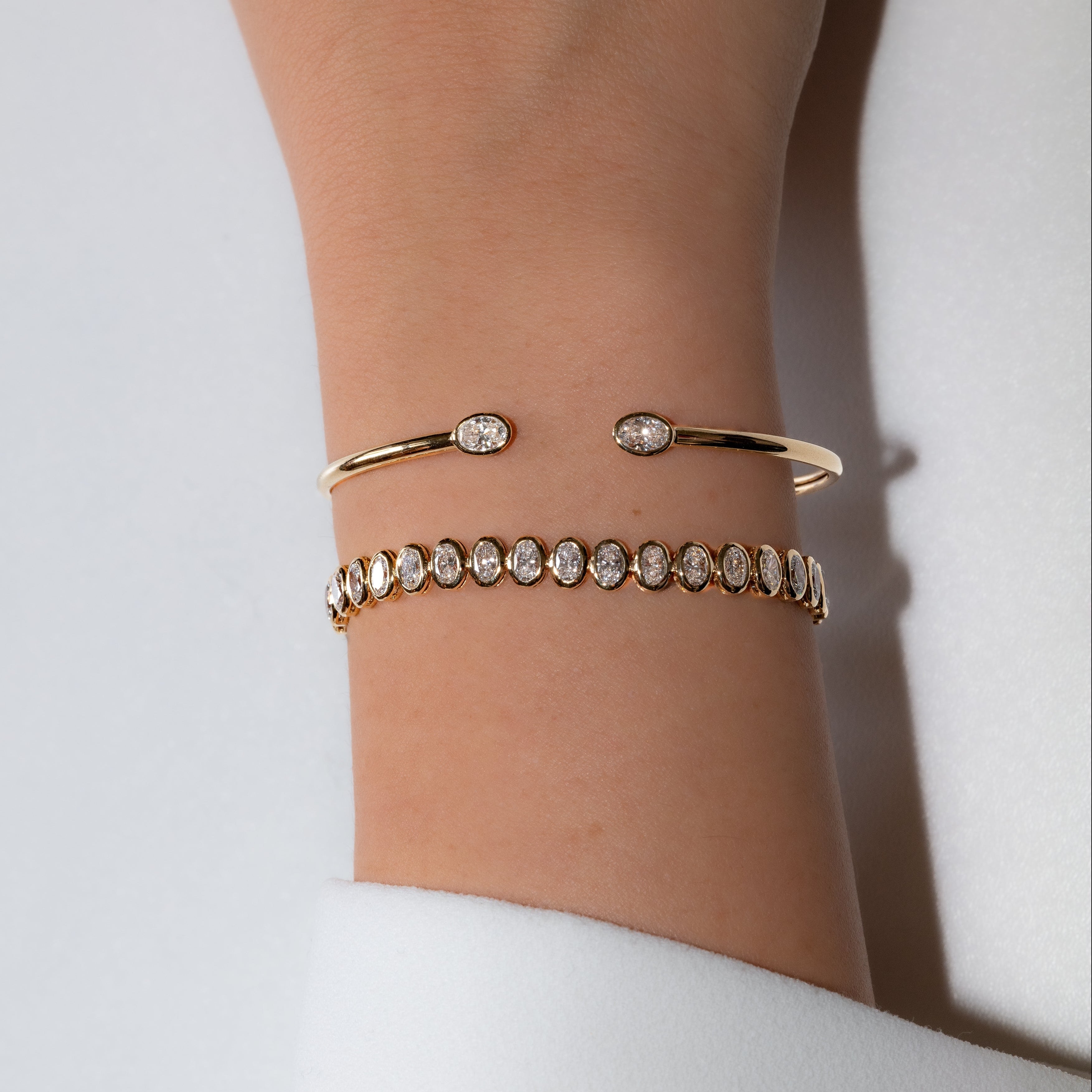OVAL BEZEL TENNIS BRACELET