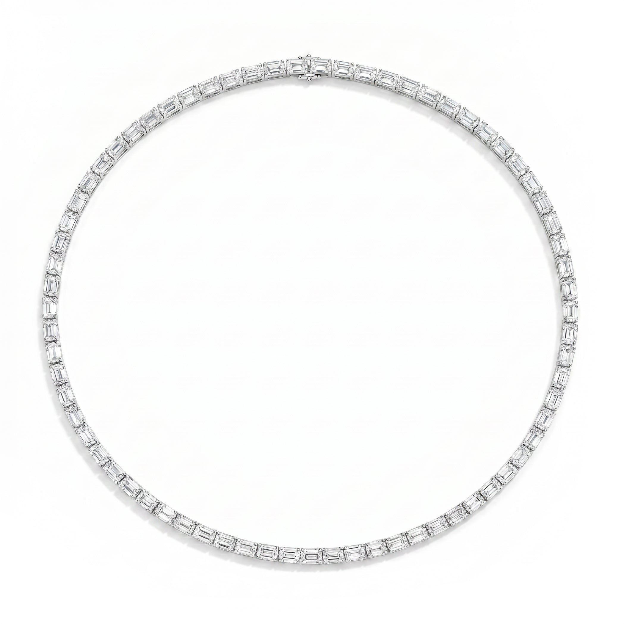 Sleeping Emerald Tennis Necklace