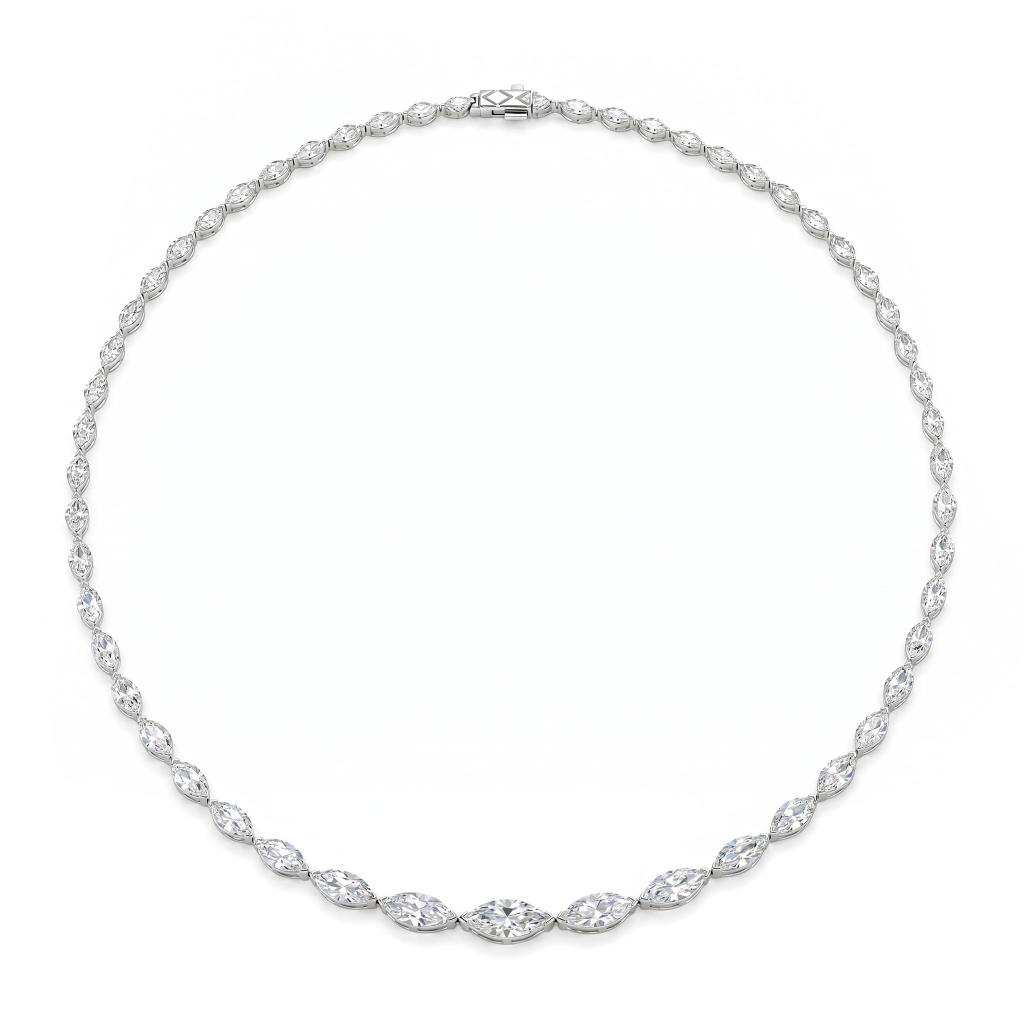 Sleeping Marquise Tennis Necklace