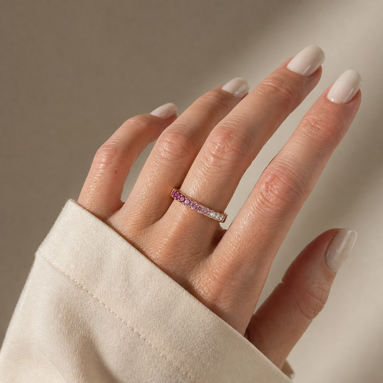 UNDECIDED PETIT ROSE ETERNITY RING
