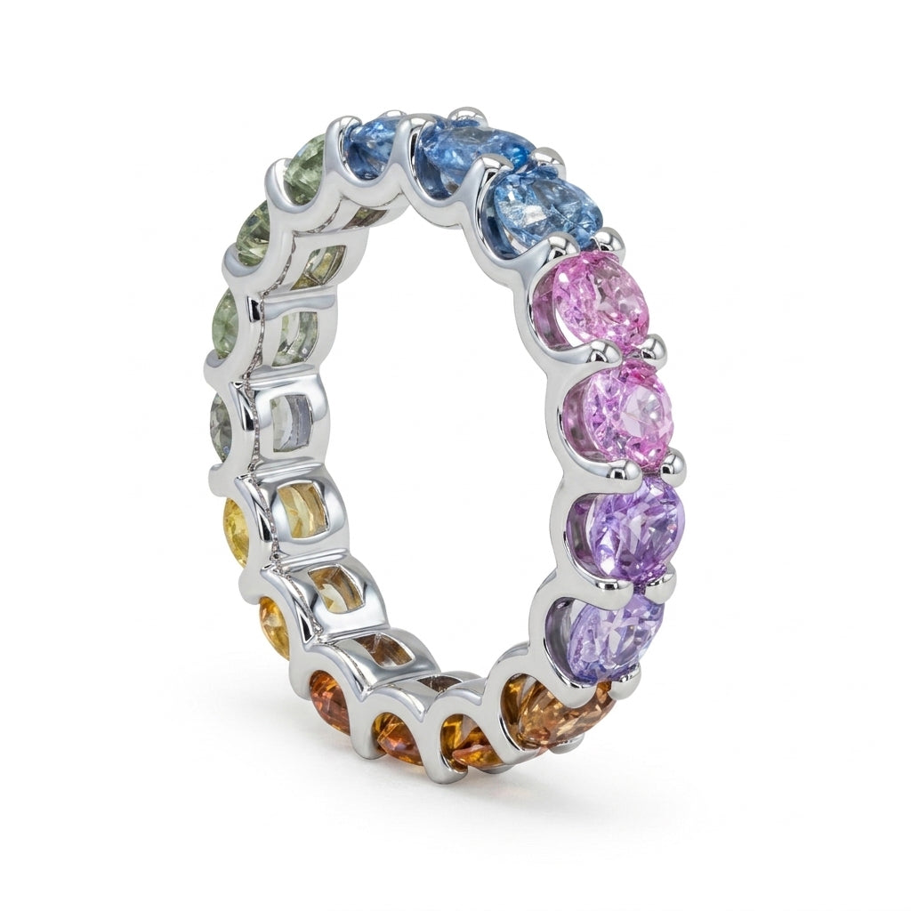 UNDECIDED RAINBOW ETERNITY RING