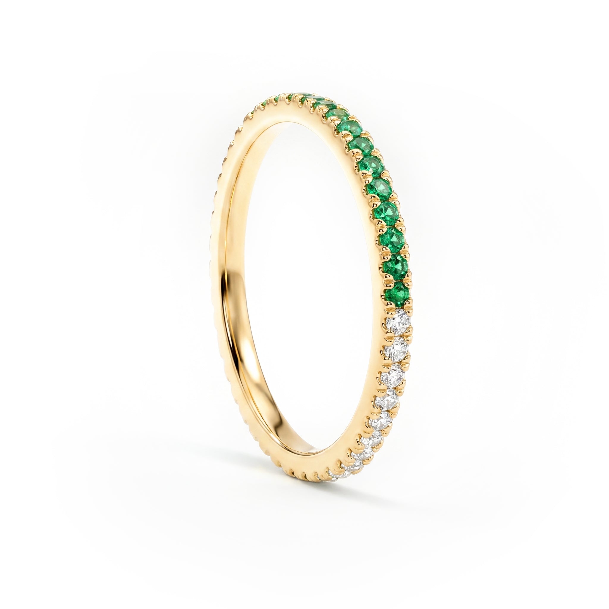 UNDECIDED PETIT GREEN ETERNITY RING