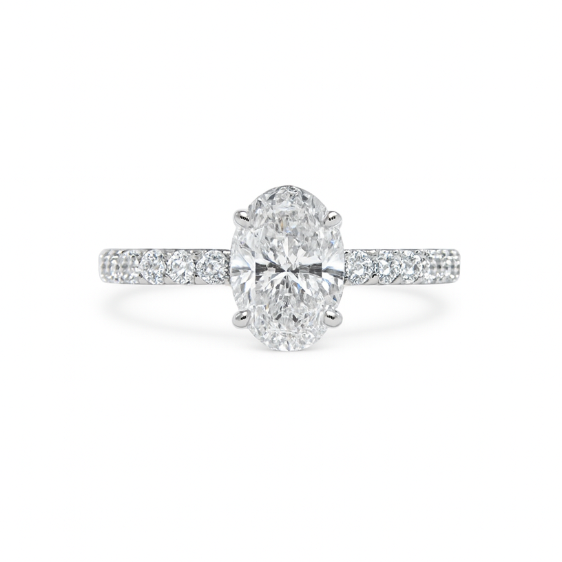 OVAL PAVÈ ENGAGEMENT RING
