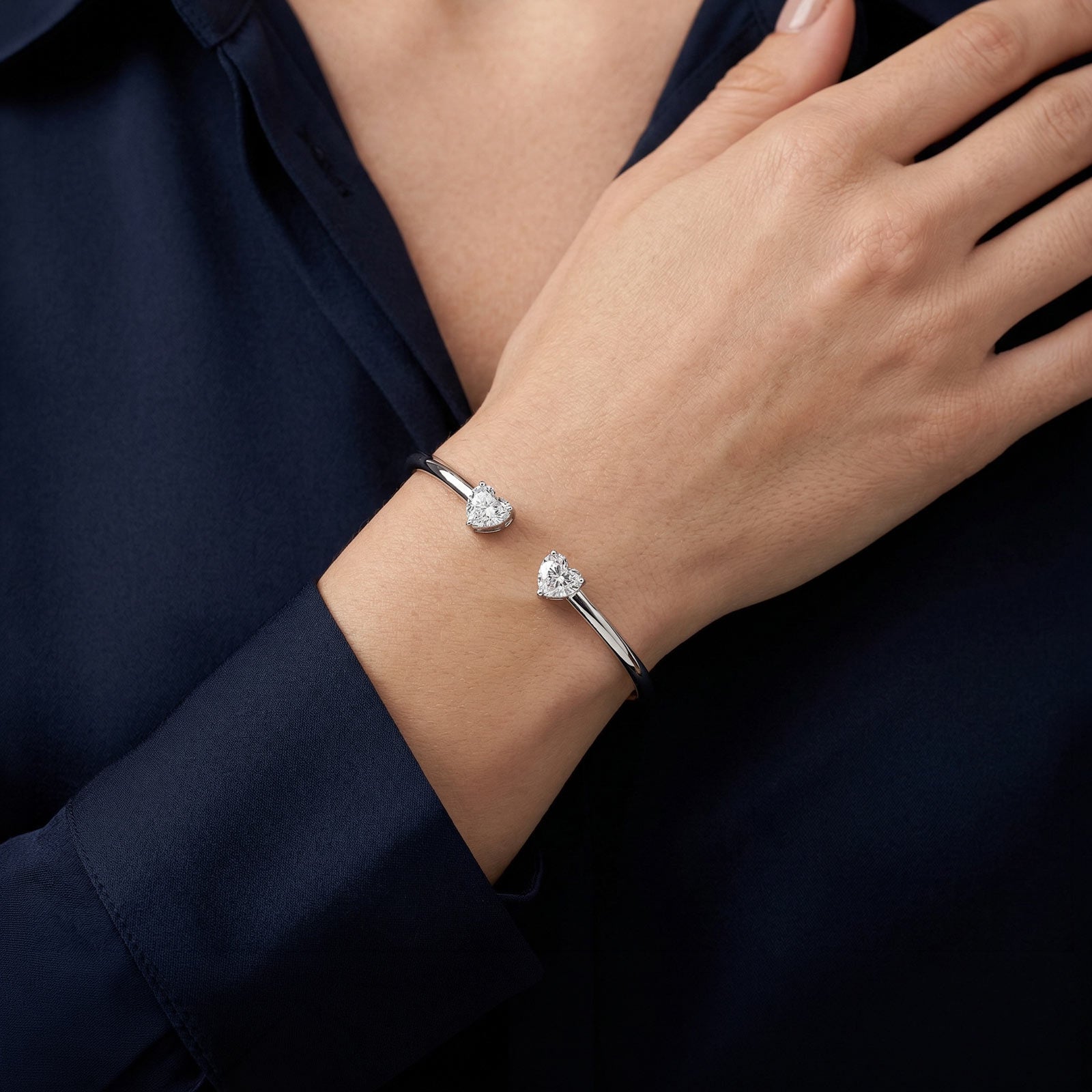 Heart Bangle Bracelet