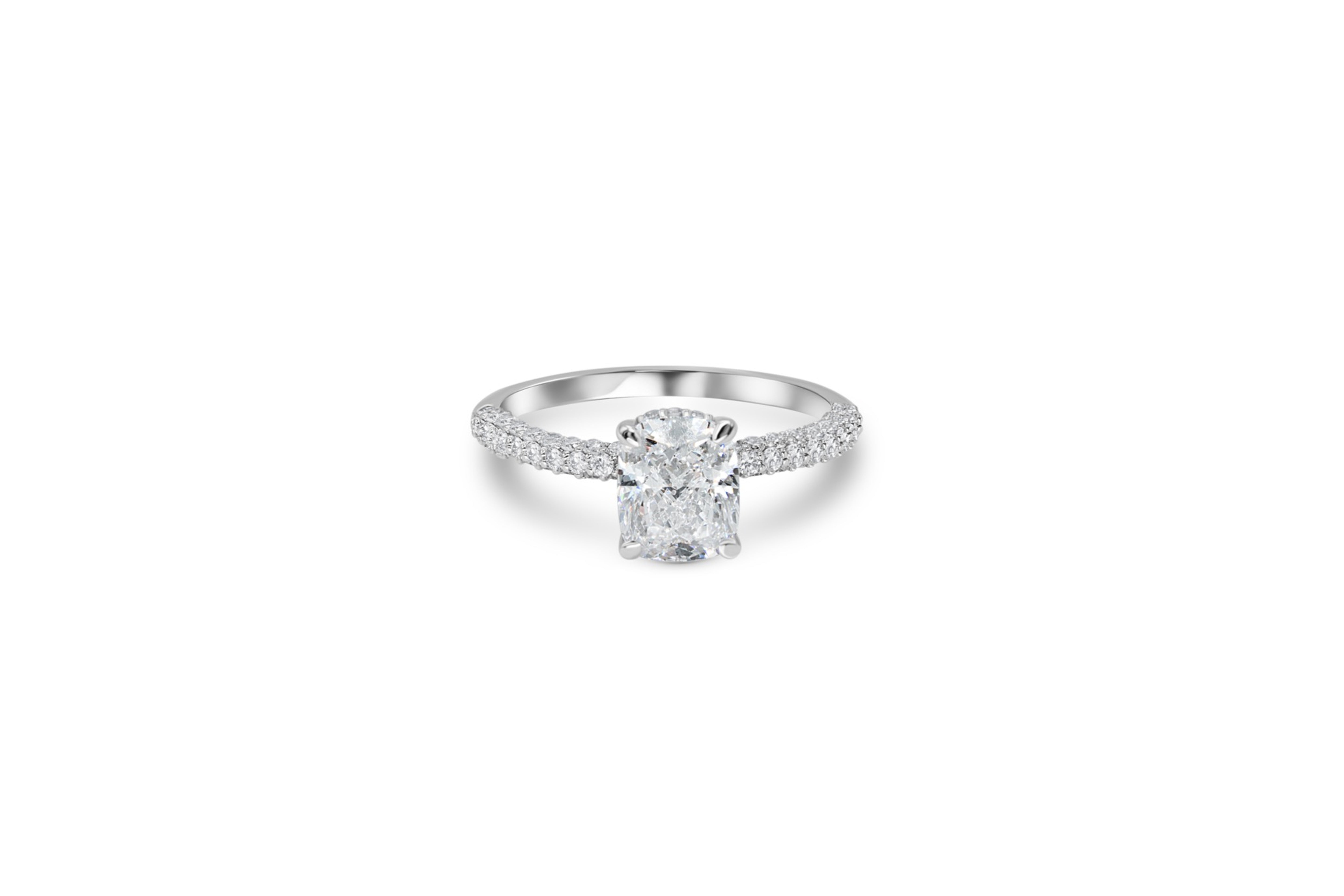 CUSHION ENGAGEMENT RING MICO PAVÉ