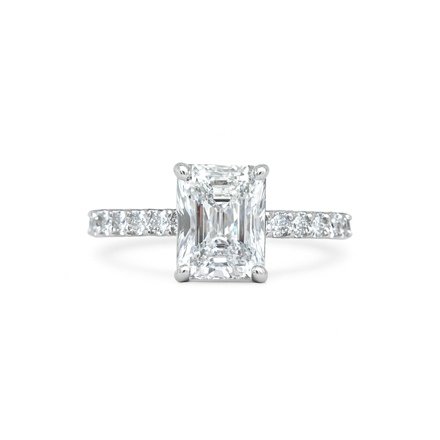 RADIANT BIG PAVÈ ENGAGEMENT RING