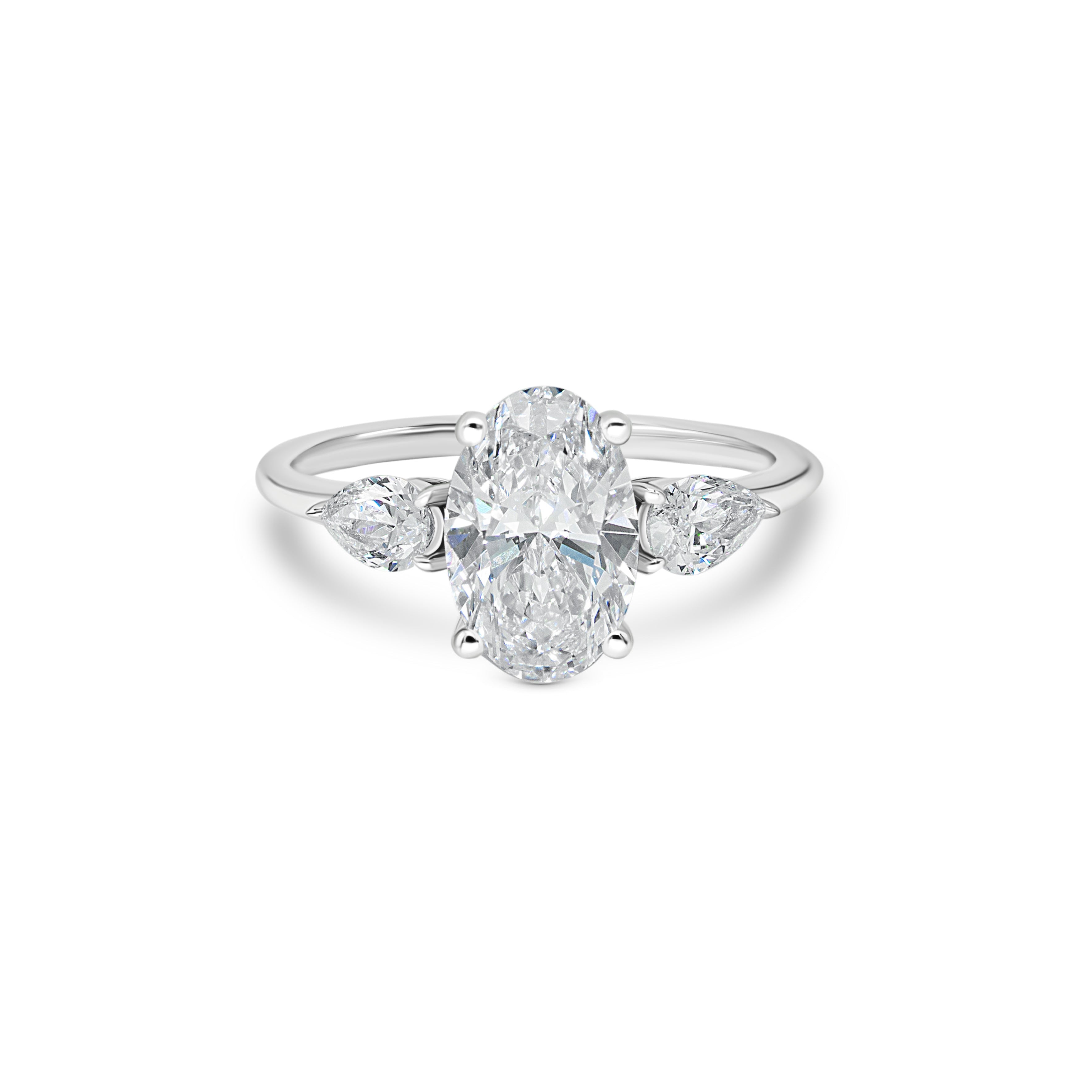 TRIO OVAL ENGAGEMENT RING