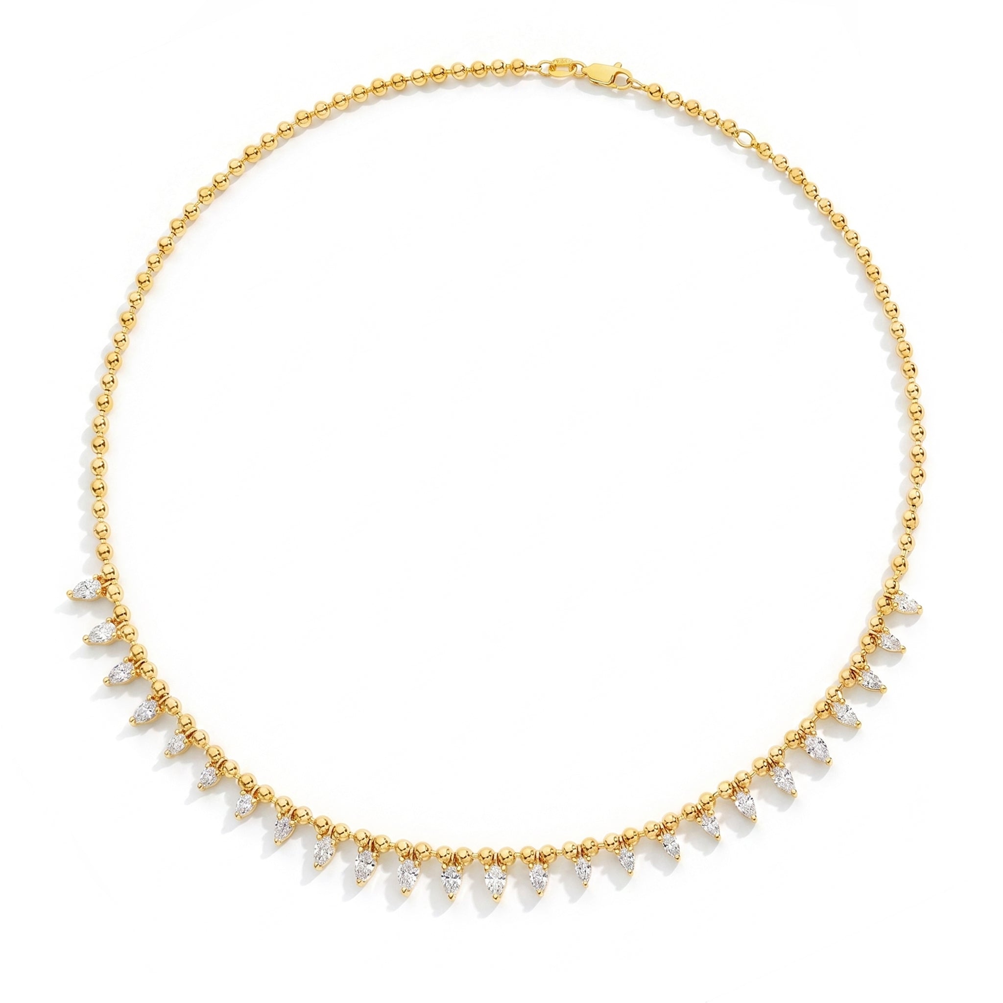 ⁠Ava Balls Tennis Necklace