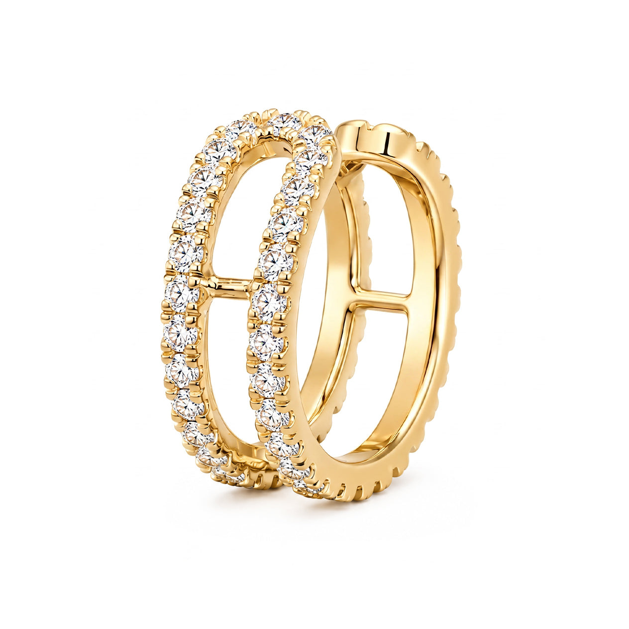 DOUBLE ROW EARCUFF GOLD