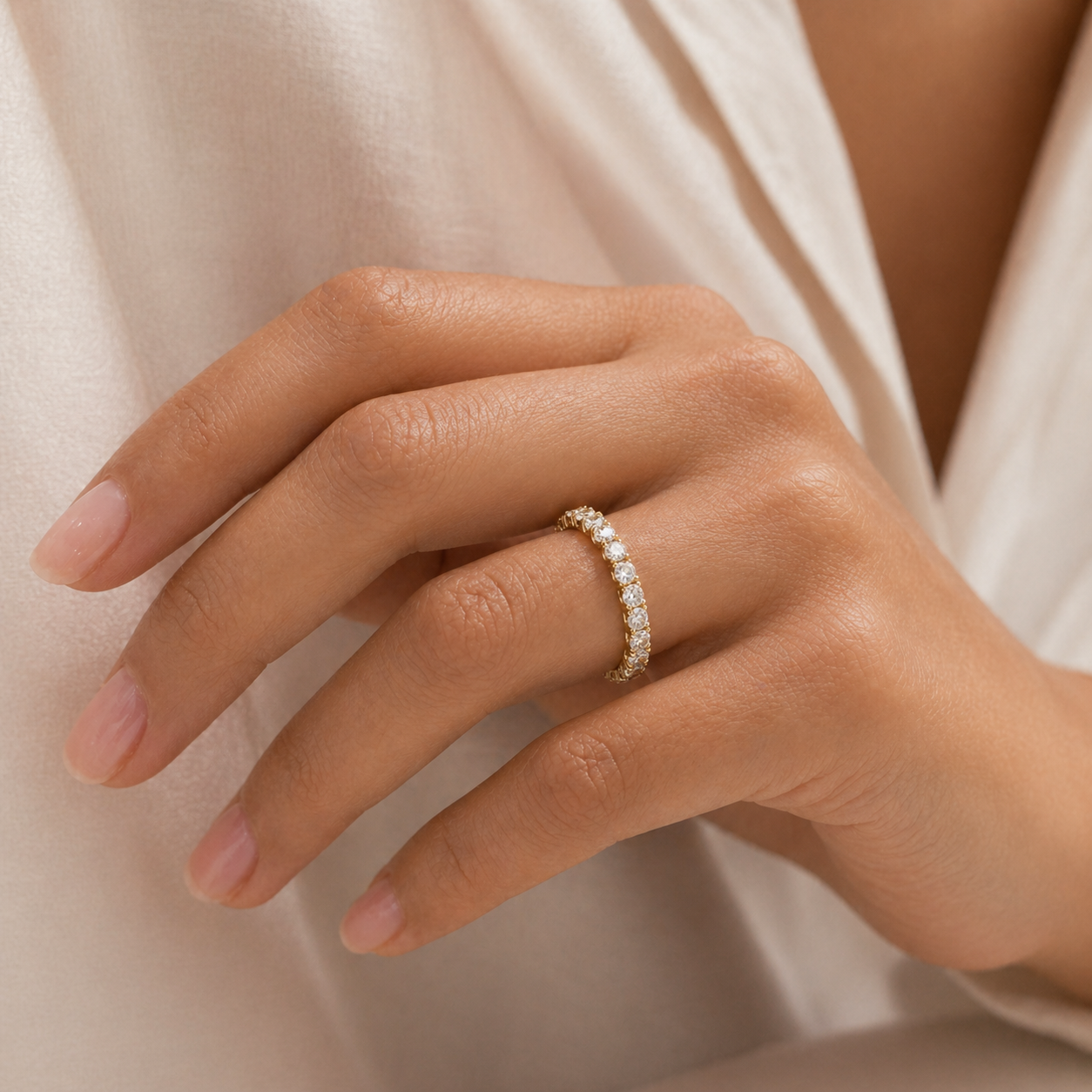 FRENCH PAVE ETERNITY RING