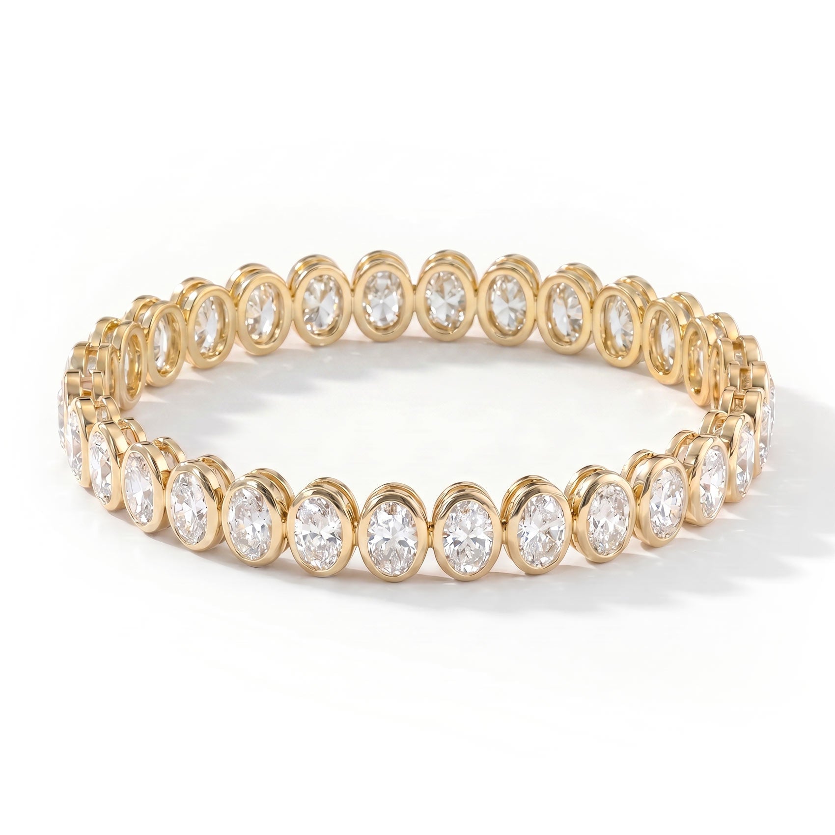 OVAL BEZEL TENNIS BRACELET