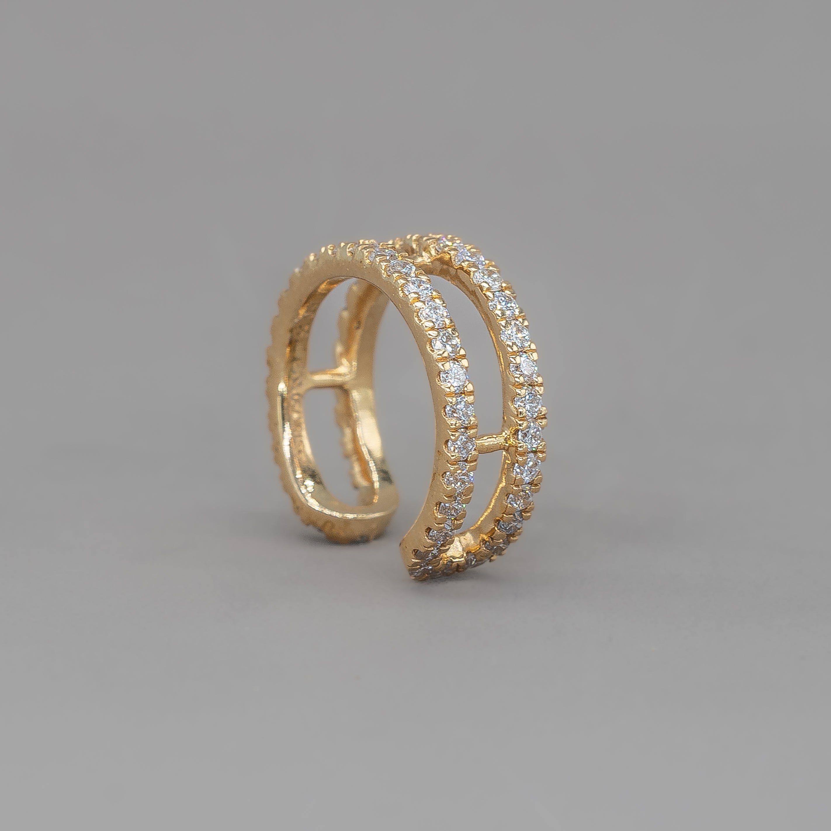 DOUBLE ROW EARCUFF GOLD