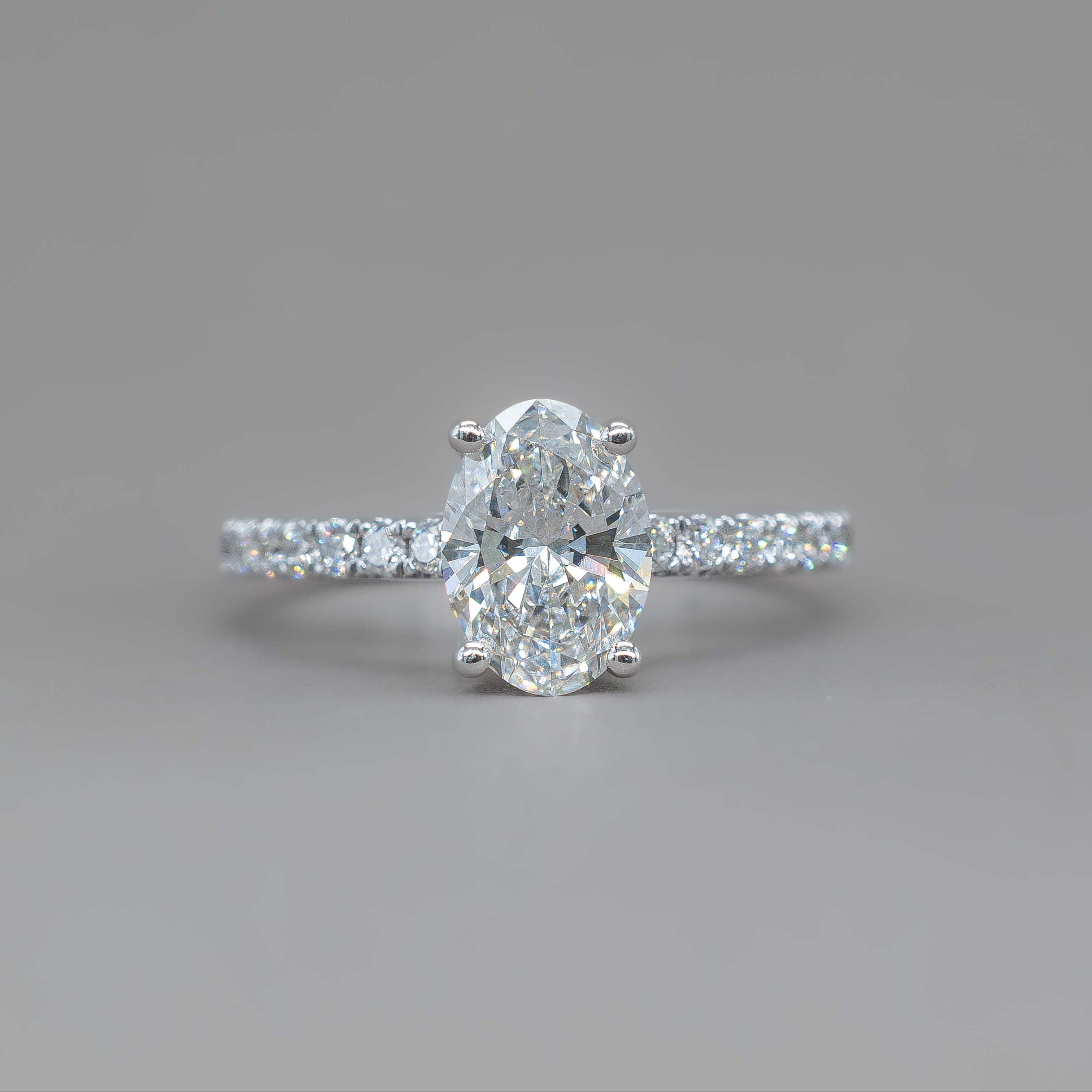 OVAL PAVÈ ENGAGEMENT RING