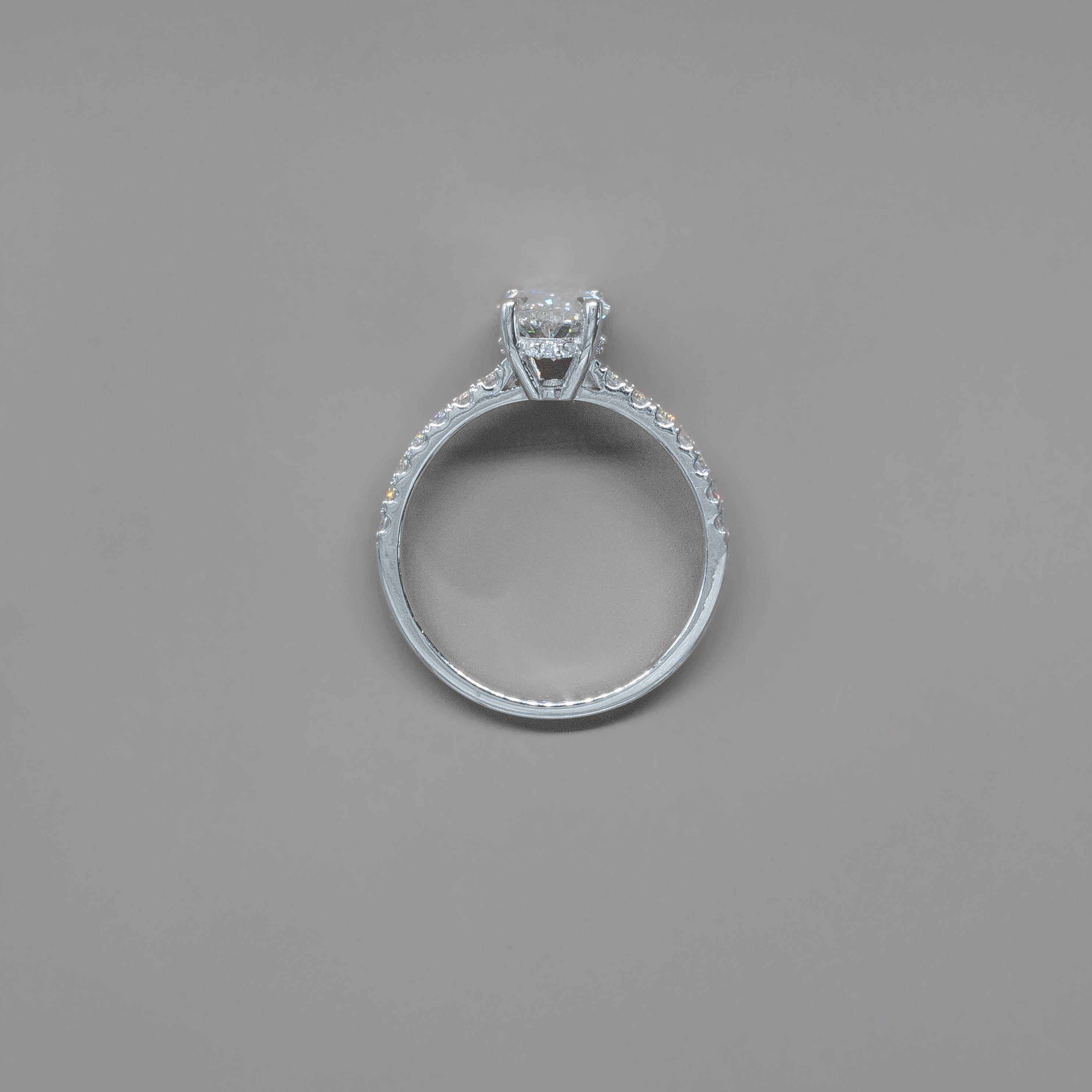 OVAL PAVÈ ENGAGEMENT RING