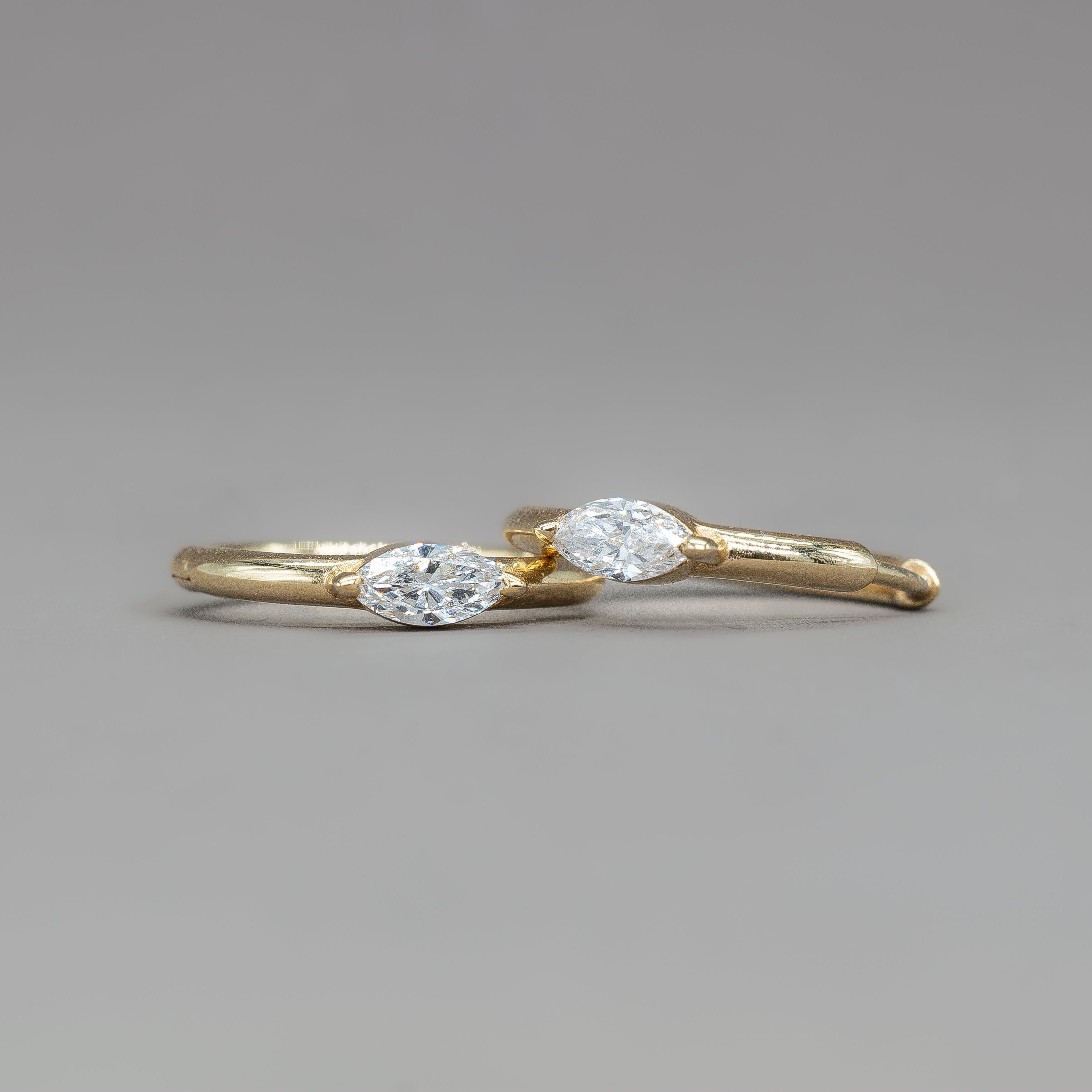 MARQUISE HOOP EARRINGS