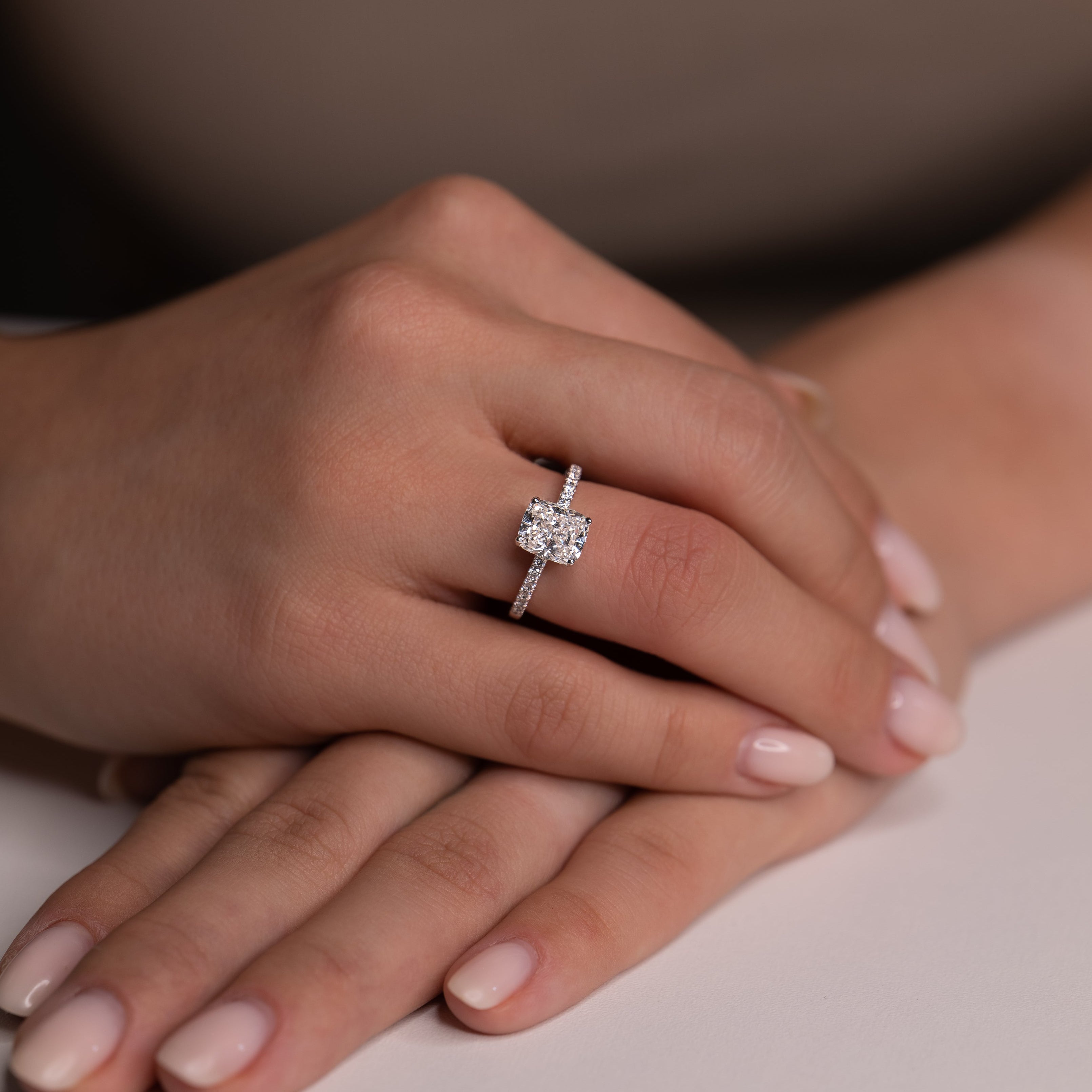 CUSHION ENGAGEMENT RING