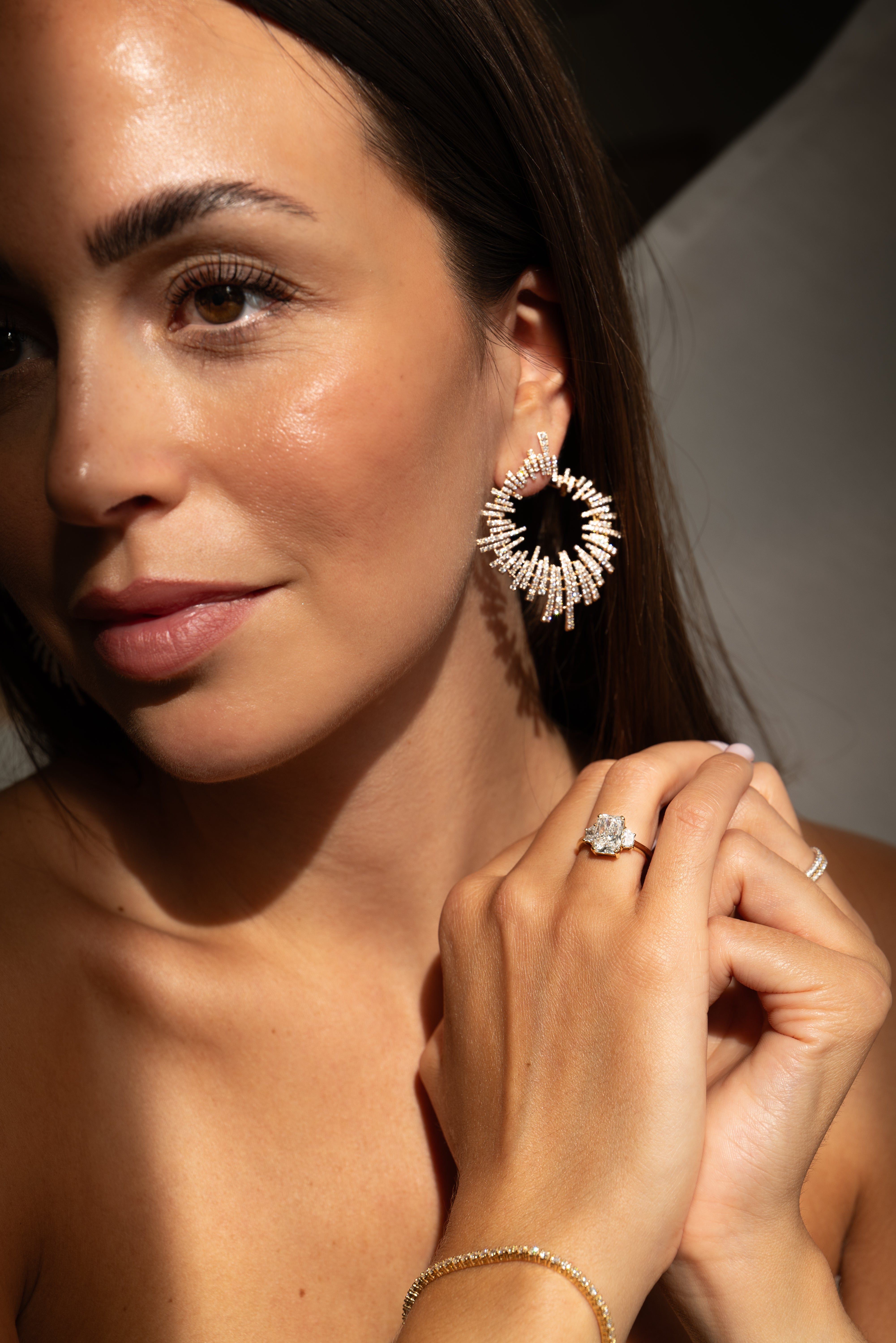 TRIO RADIANT ENGAGEMENT RING