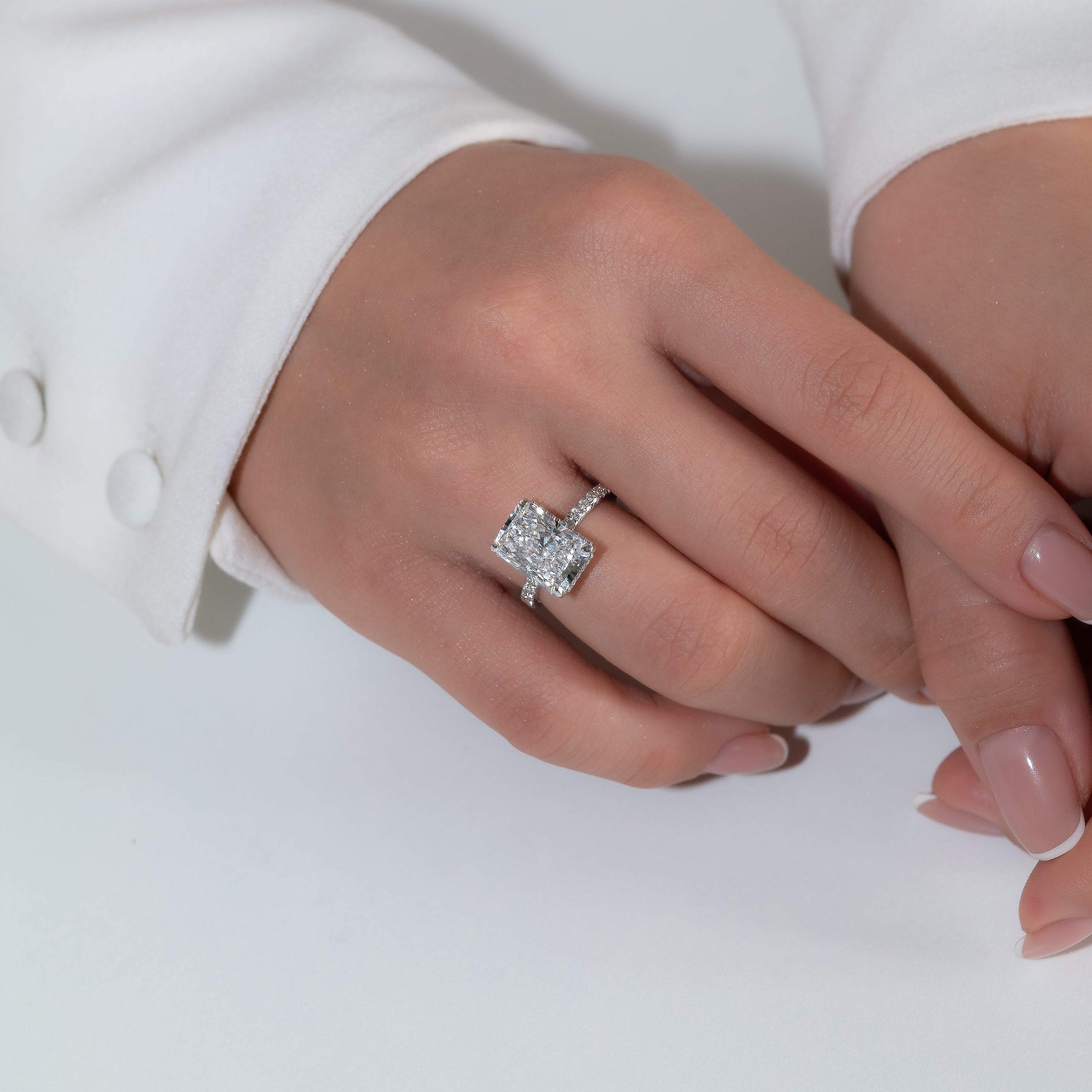 RADIANT PAVÈ ENGAGEMENT RING