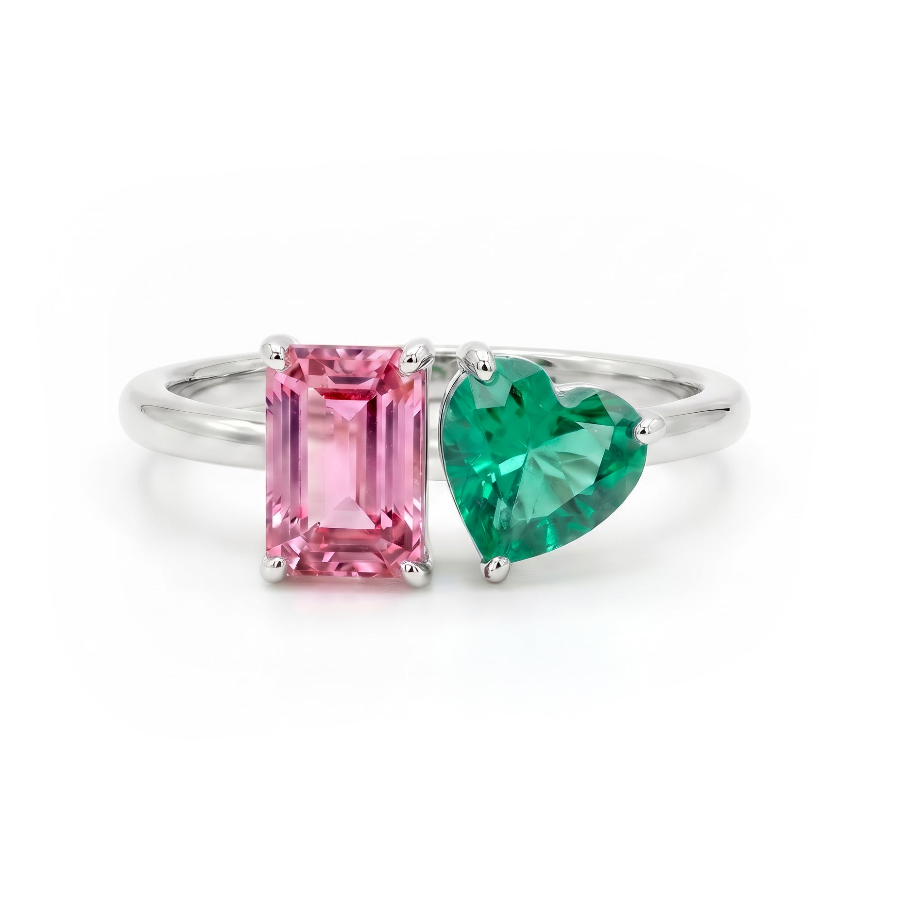 SAPHIRE & HEART RING