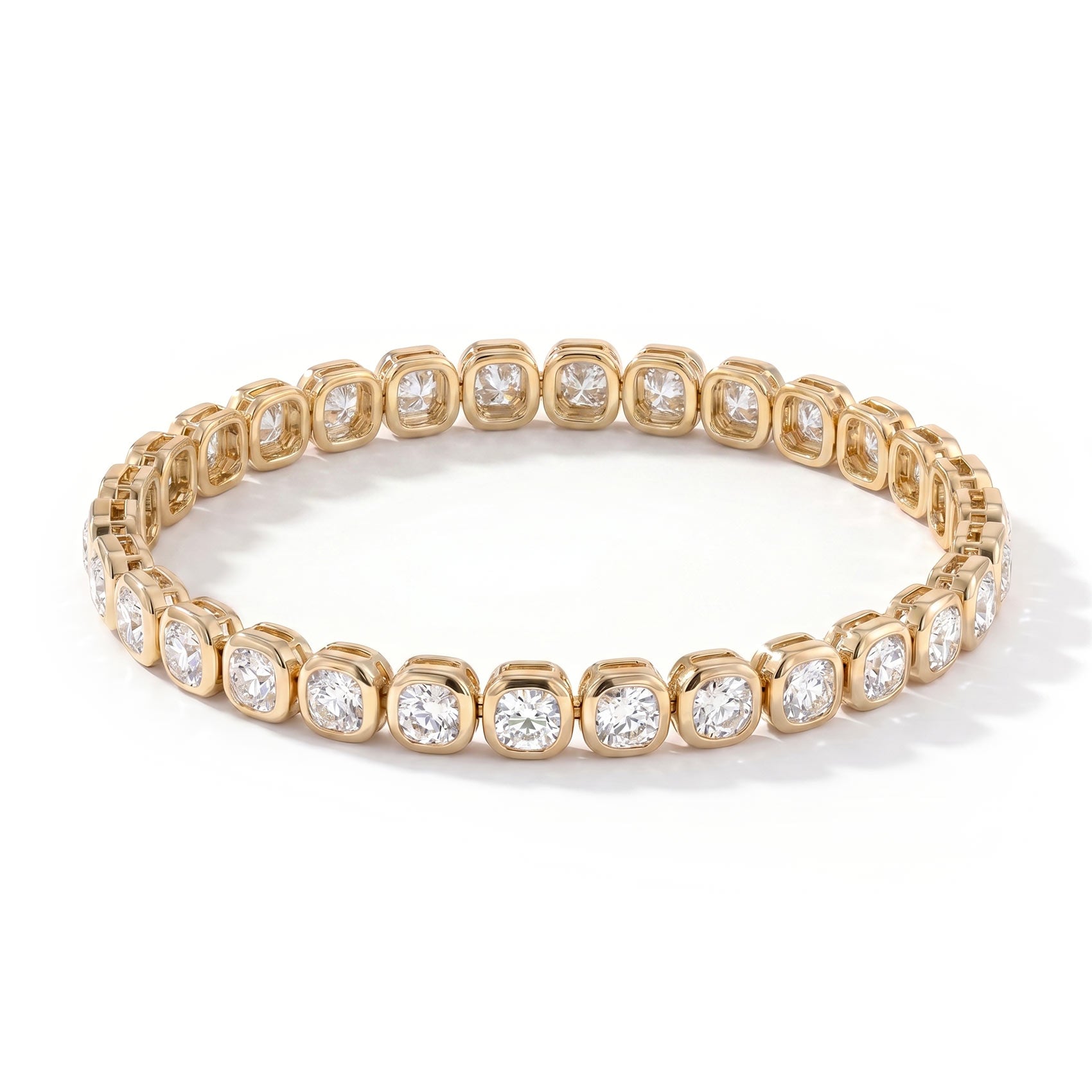 CUSHION BEZEL TENNIS BRACELET