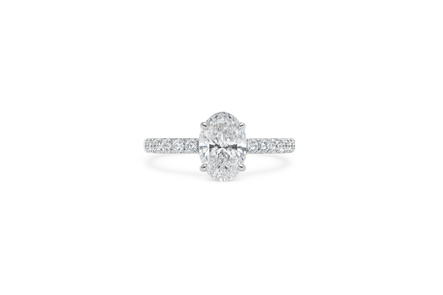 OVAL PAVÈ ENGAGEMENT RING