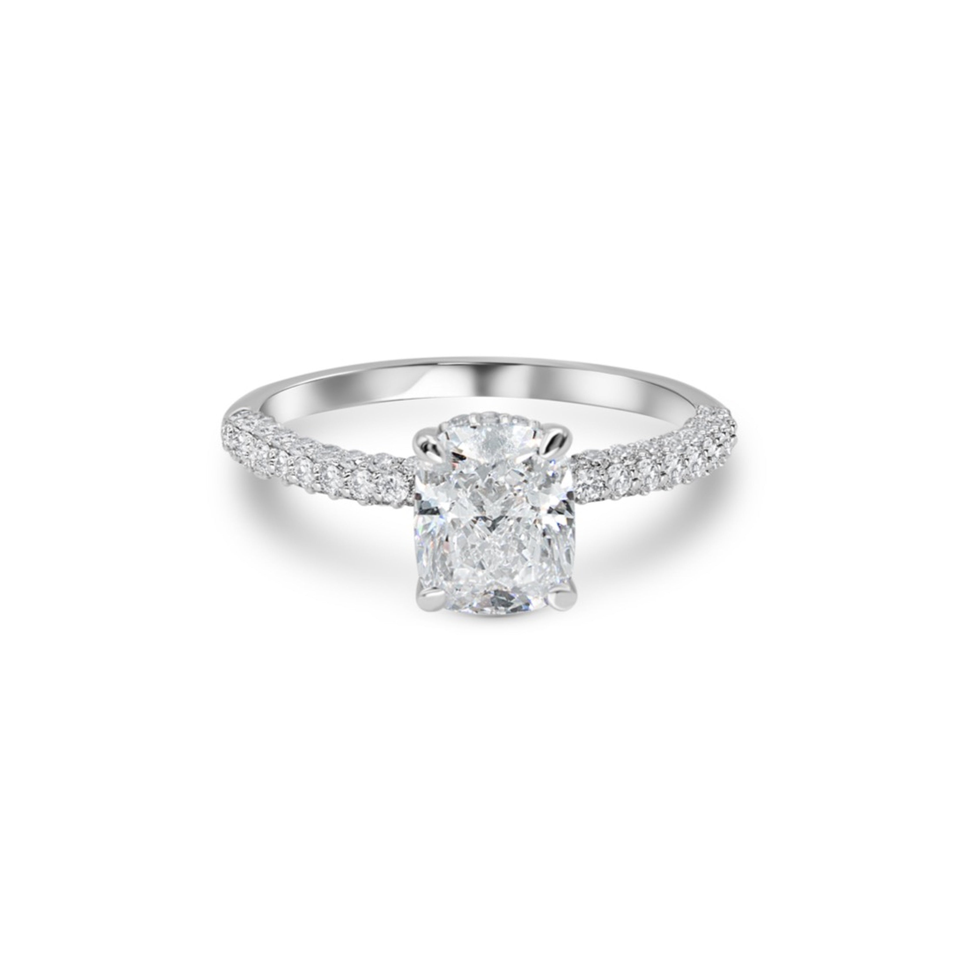 CUSHION ENGAGEMENT RING MICO PAVÉ